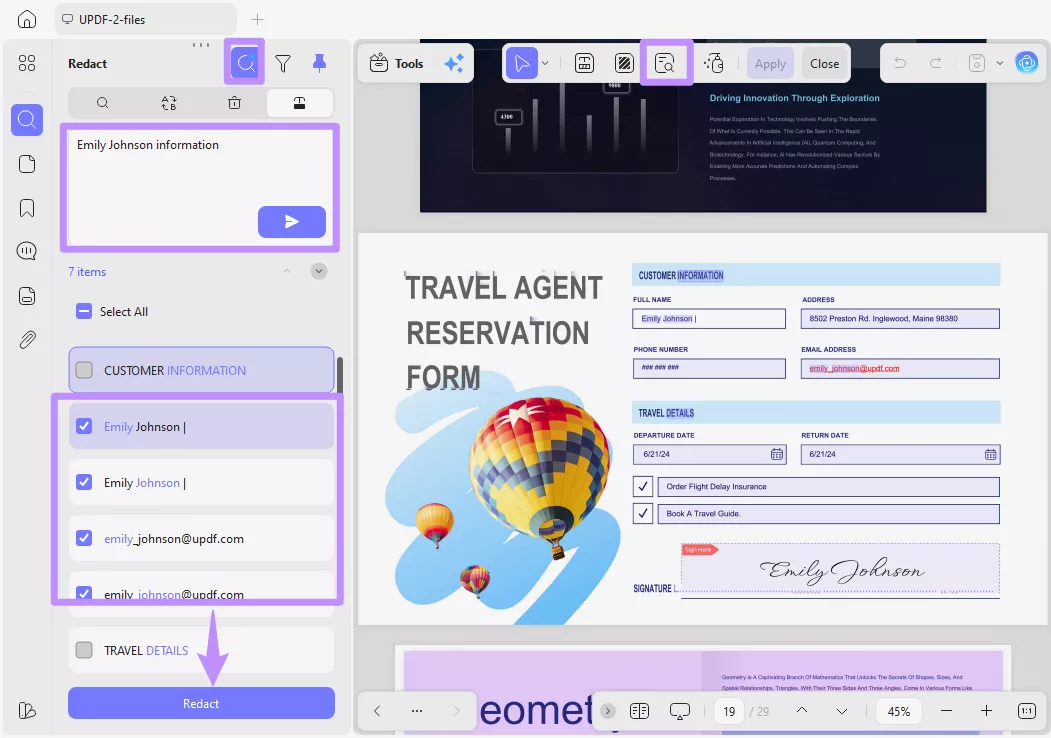  ai search and redact