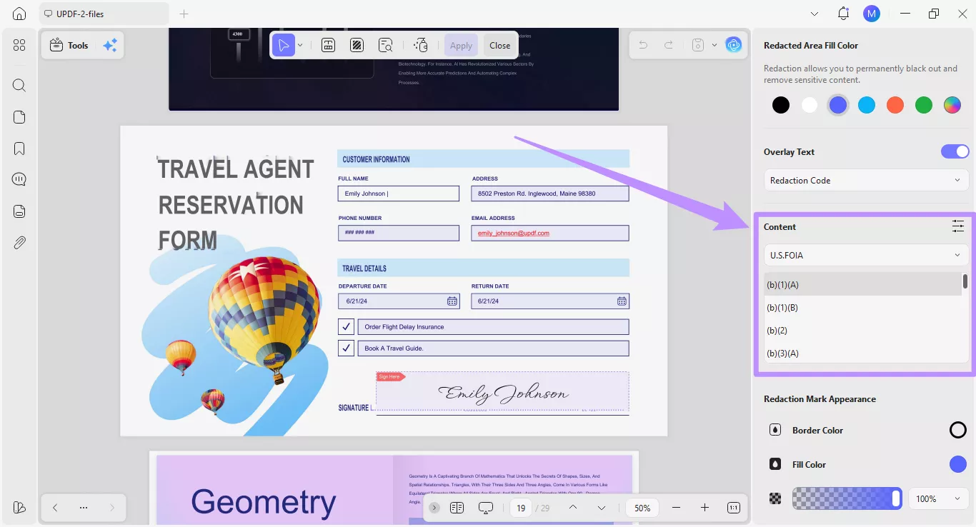 content exemption codes