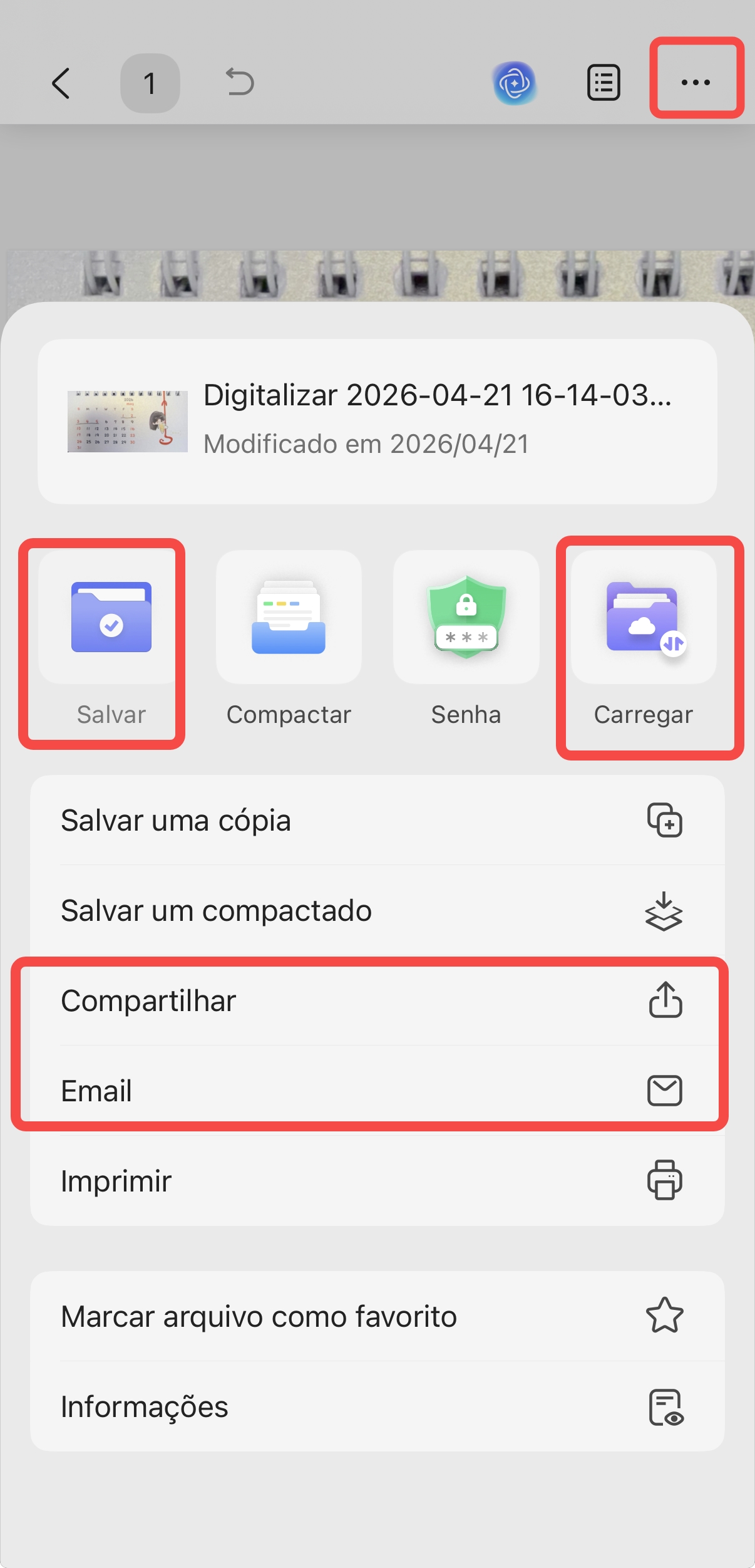 Sincronização na nuvem no celular