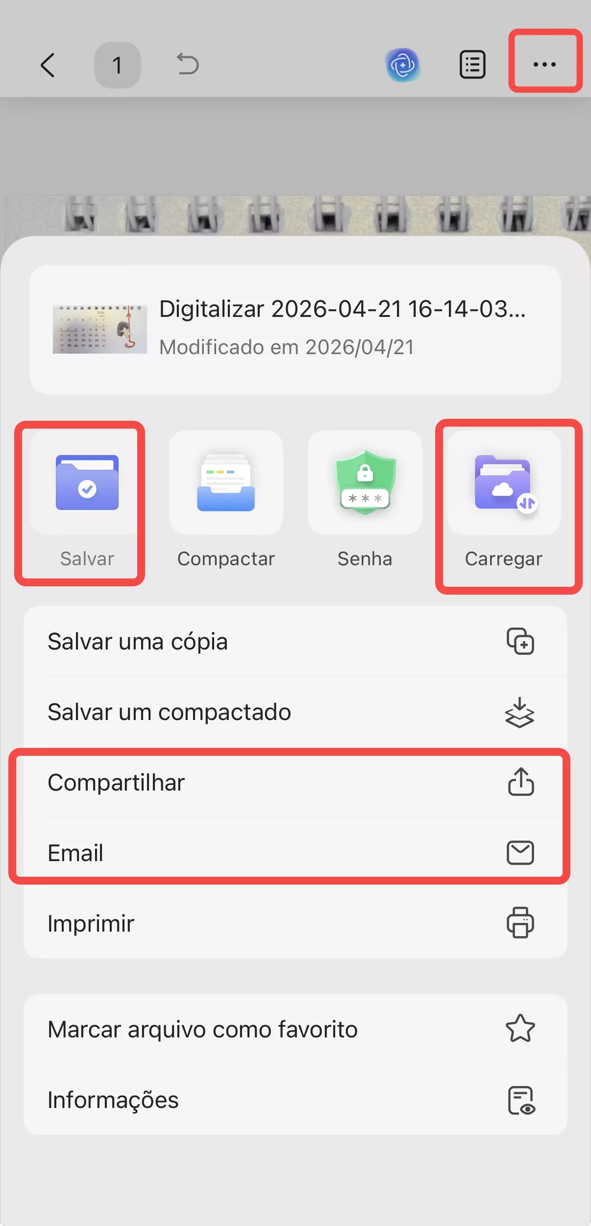 Sincronização na nuvem no celular