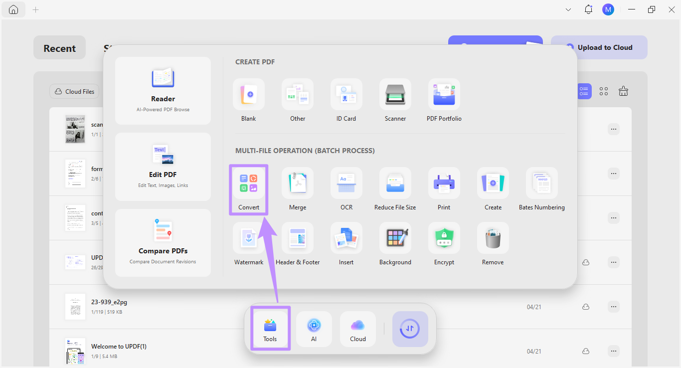  select convert under tools