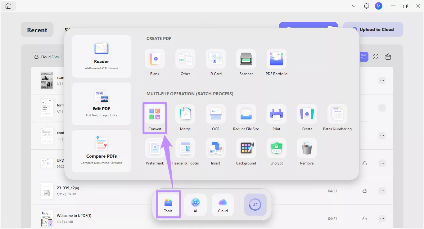  select convert under tools