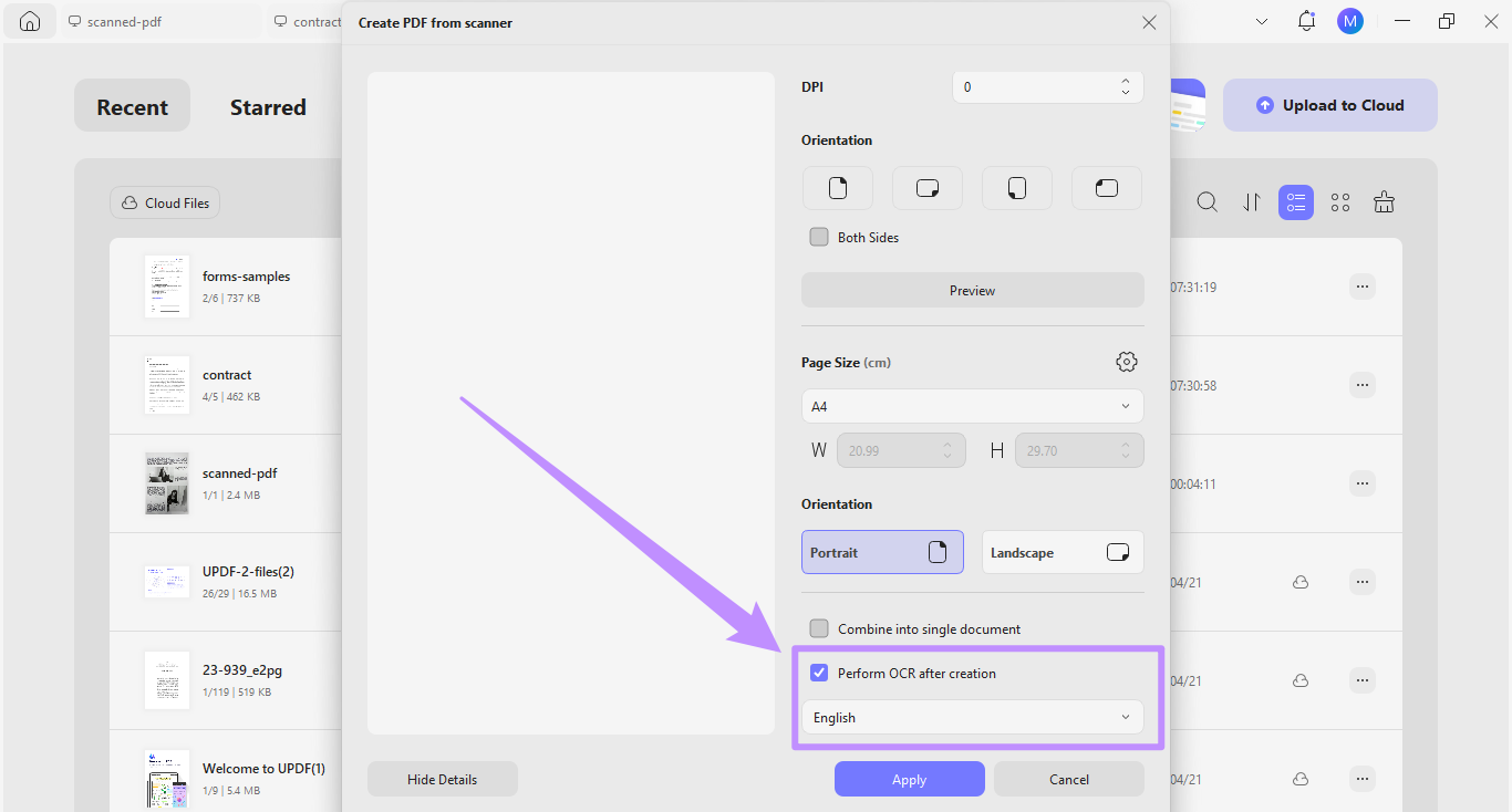 enable ocr recognition