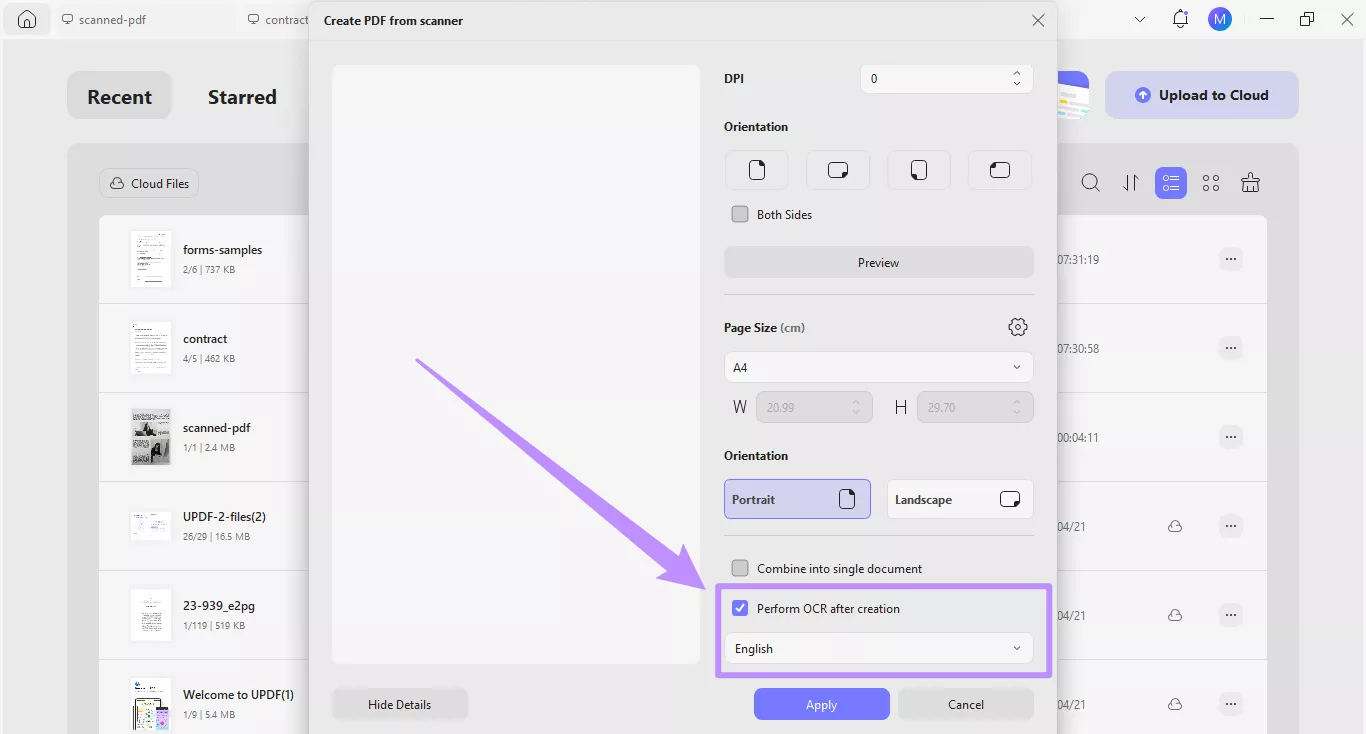 enable ocr recognition
