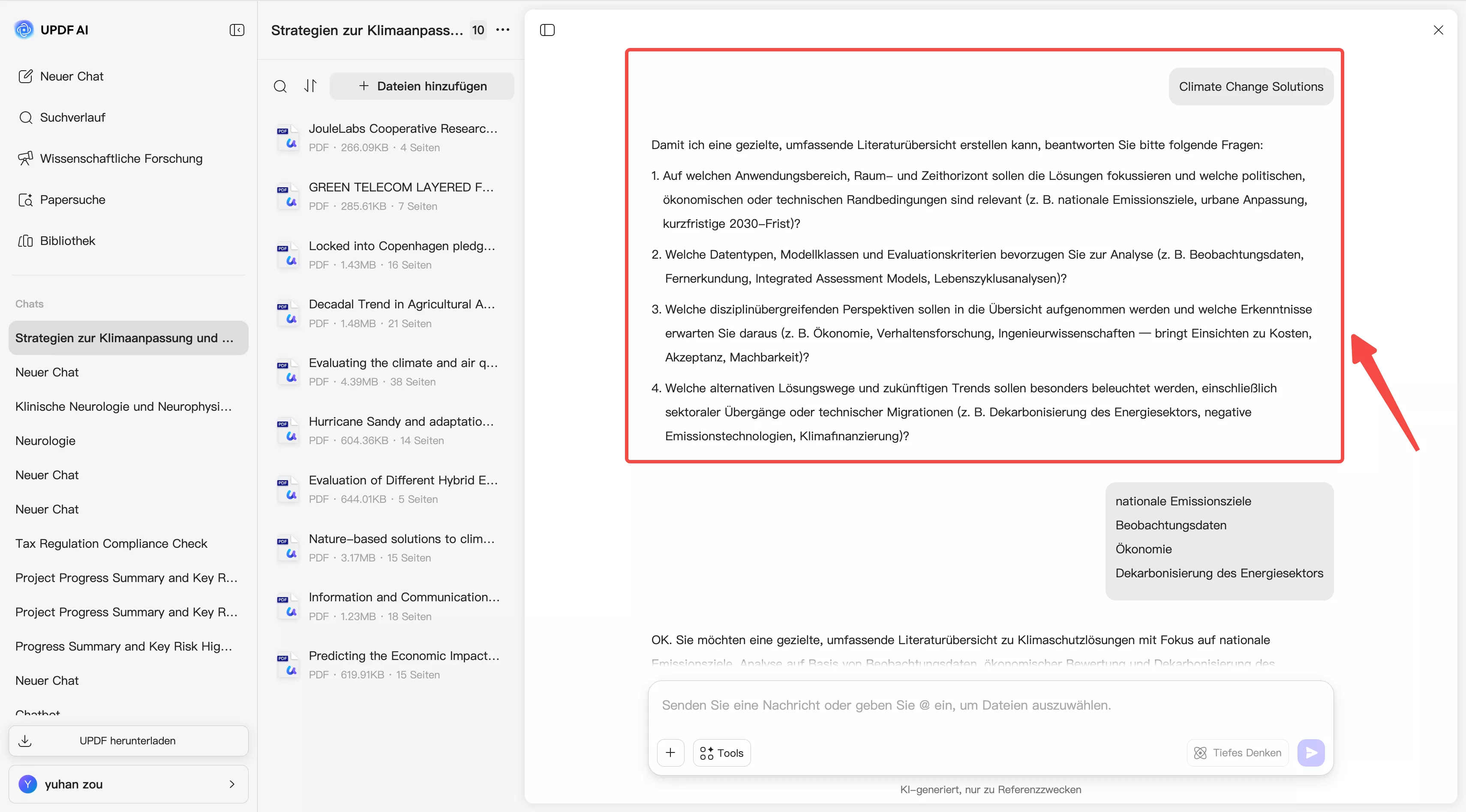 spezifisches Suchwort updf