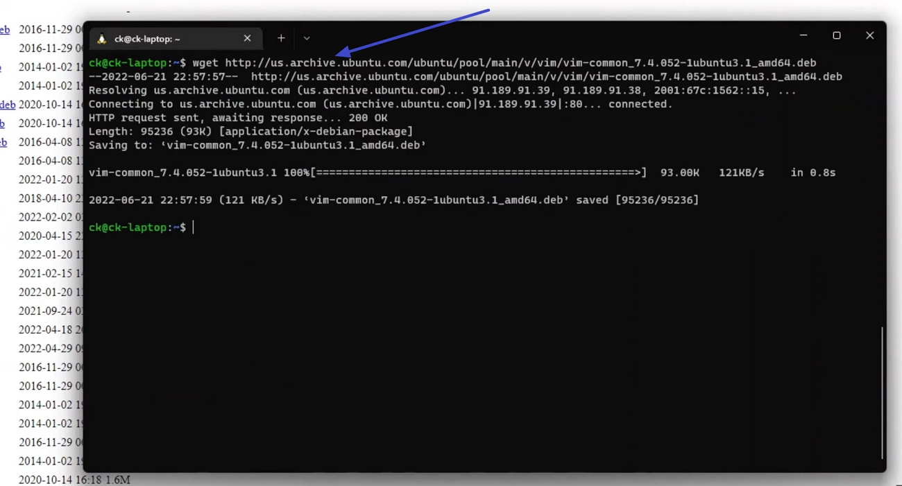 use wget tool scrap files folders