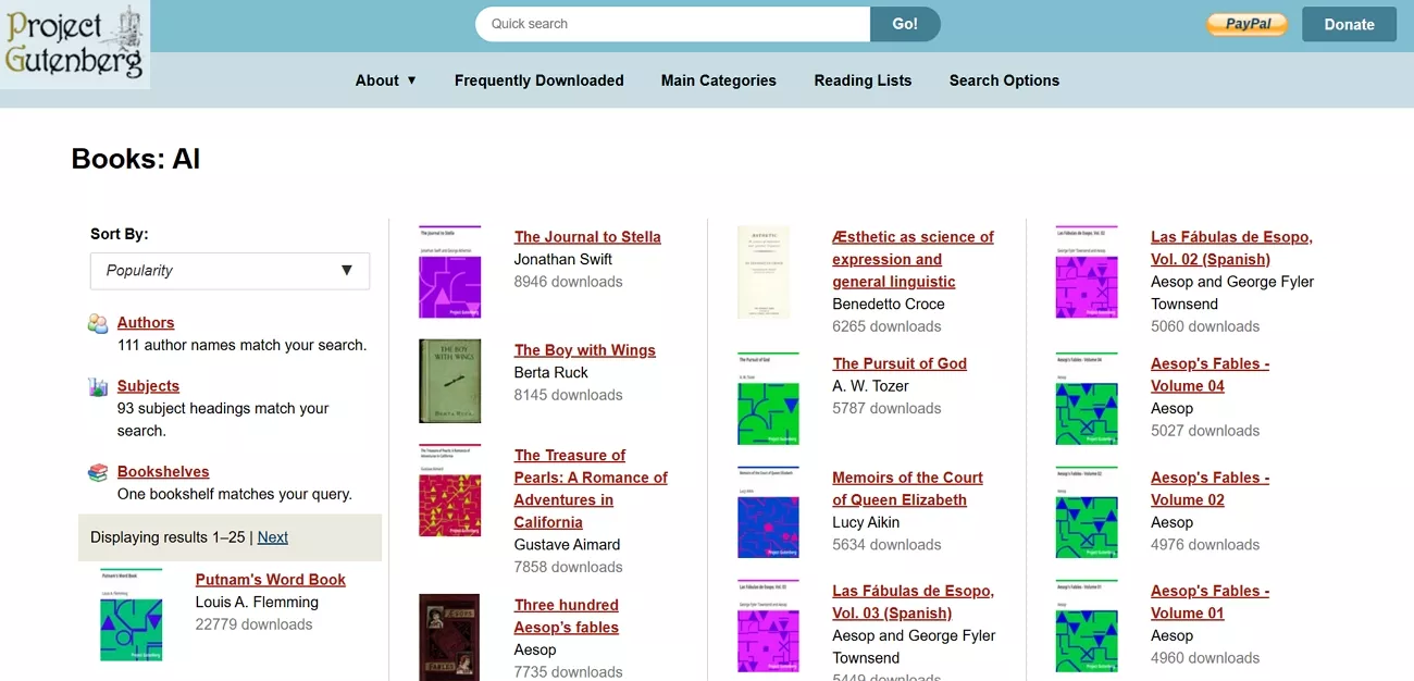  best open access library project gutenberg