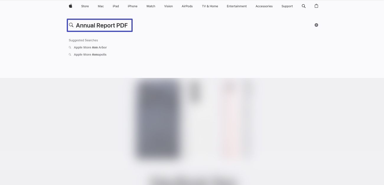  main site search panel