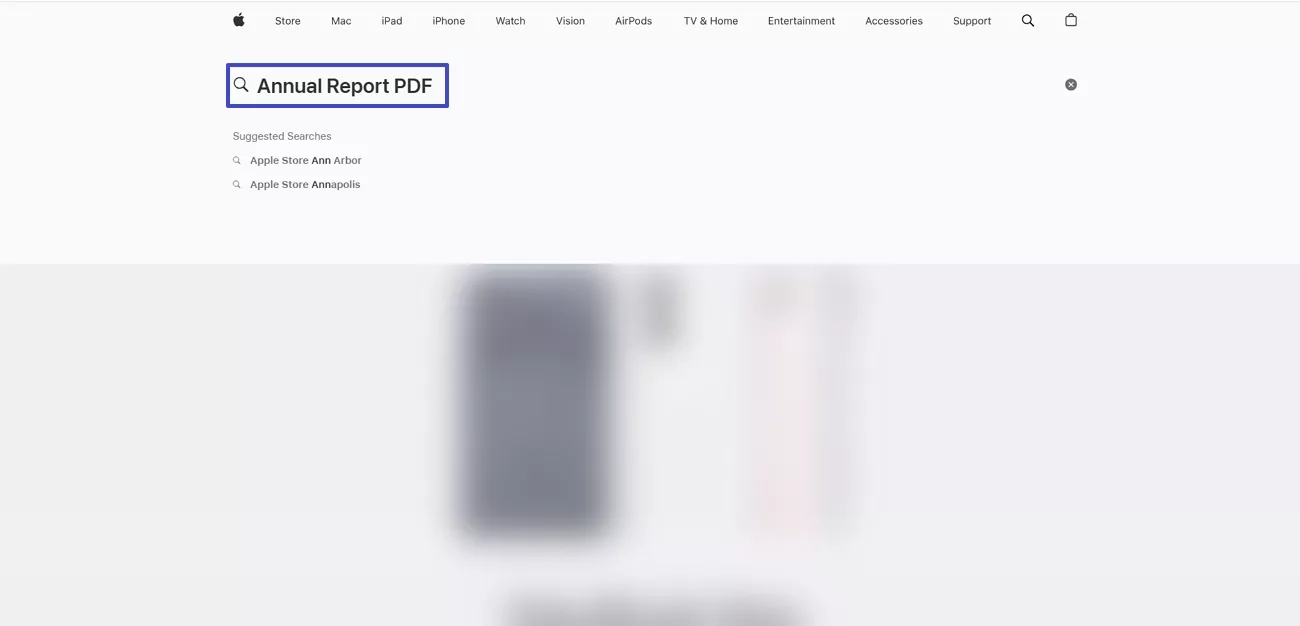  main site search panel
