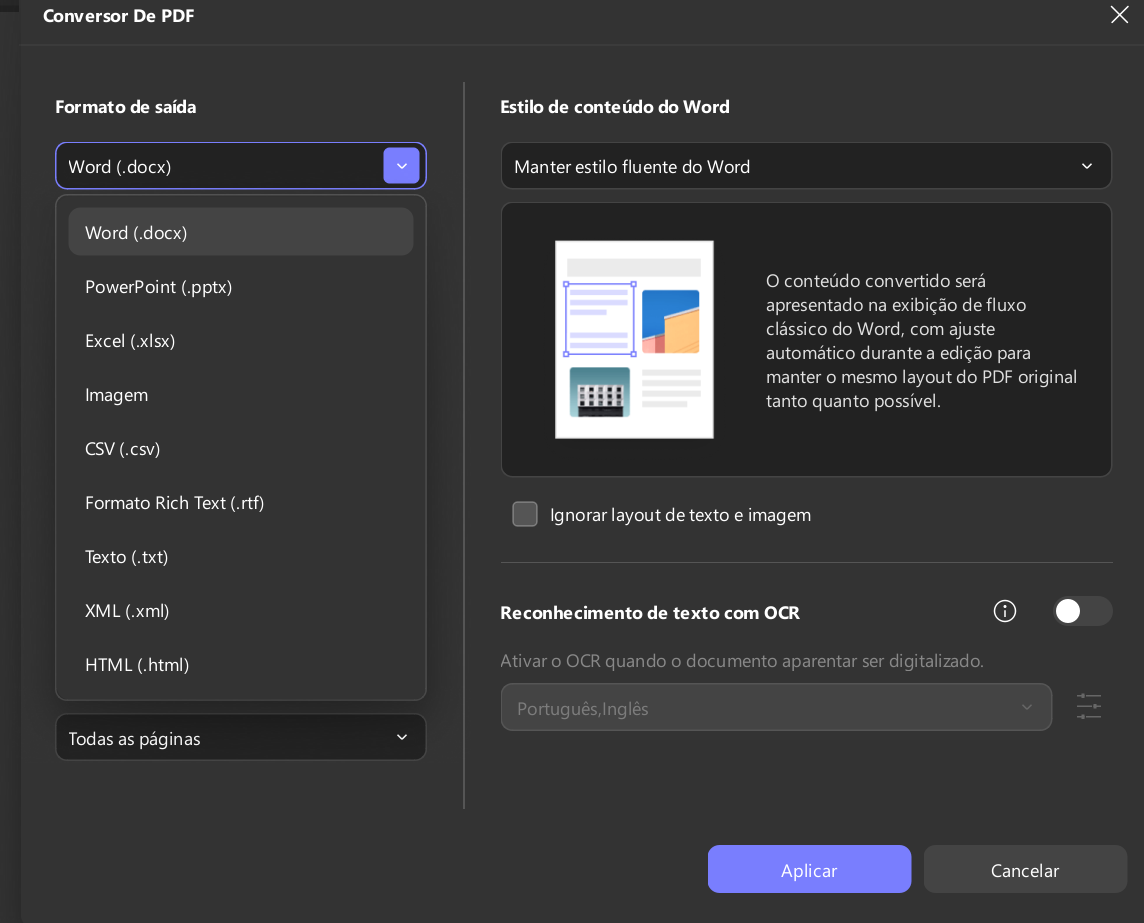 Suporte a múltiplos formatos no UPDF