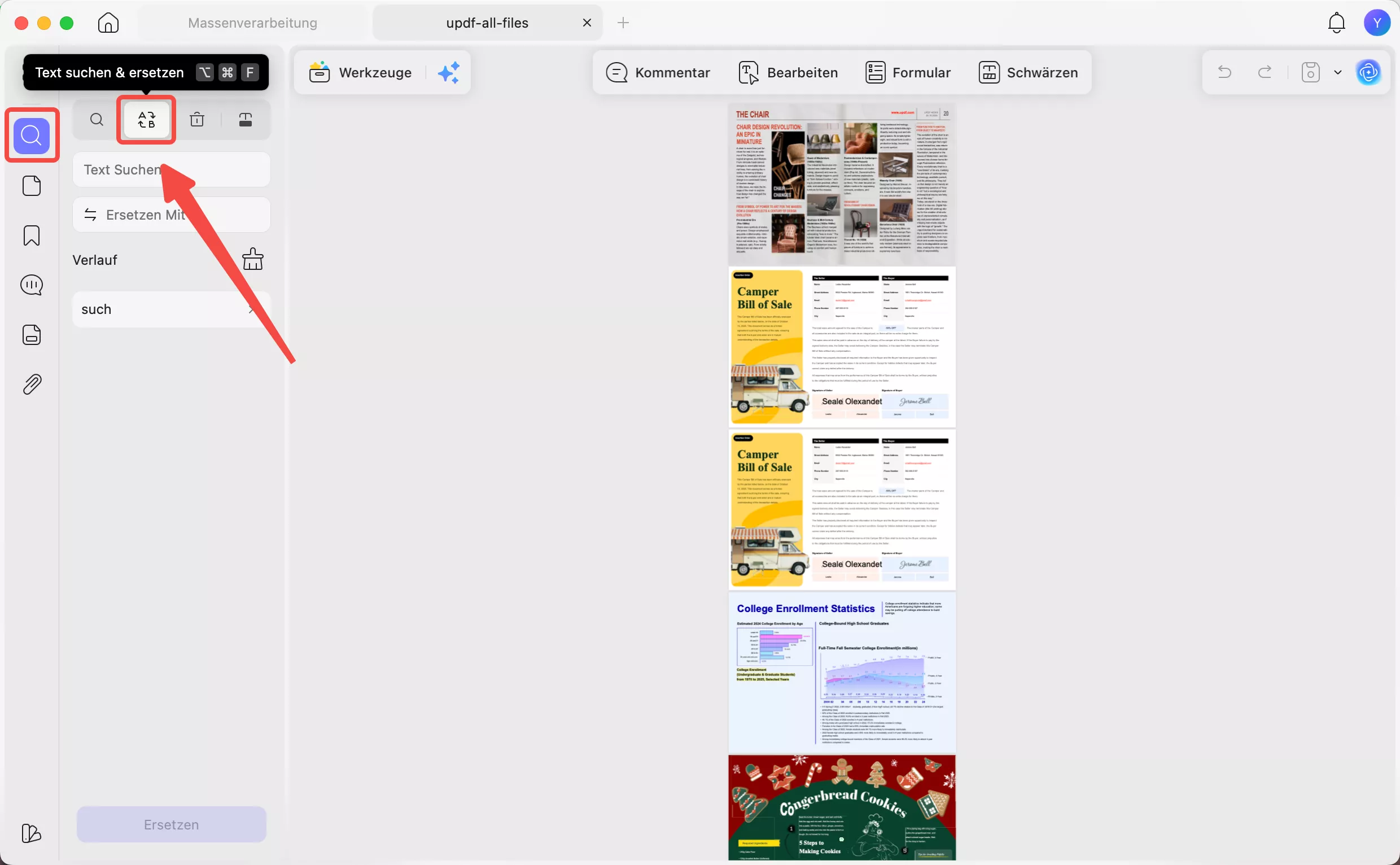 Text suchen & ersetzen