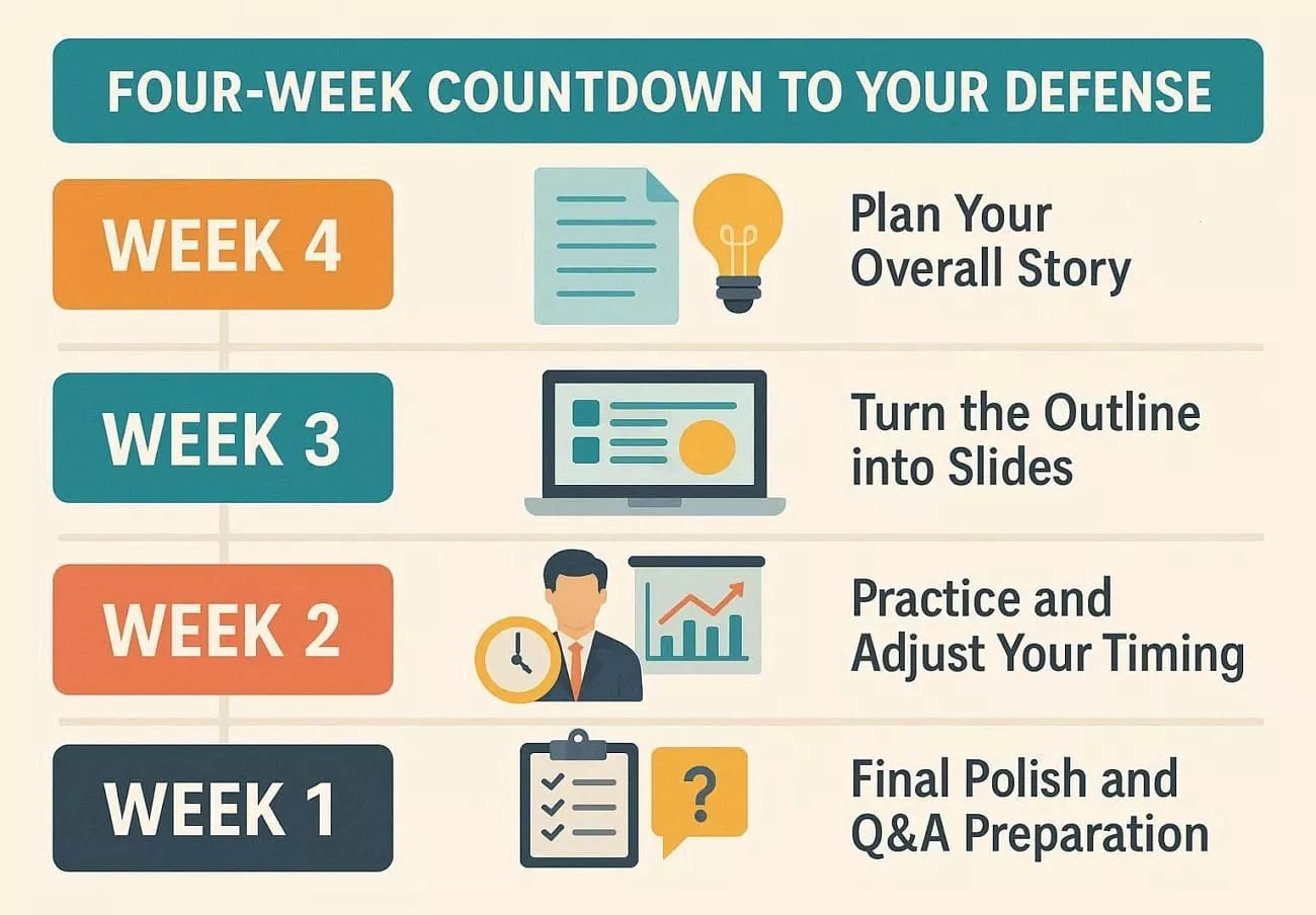 4 week plan thesis defense preparation