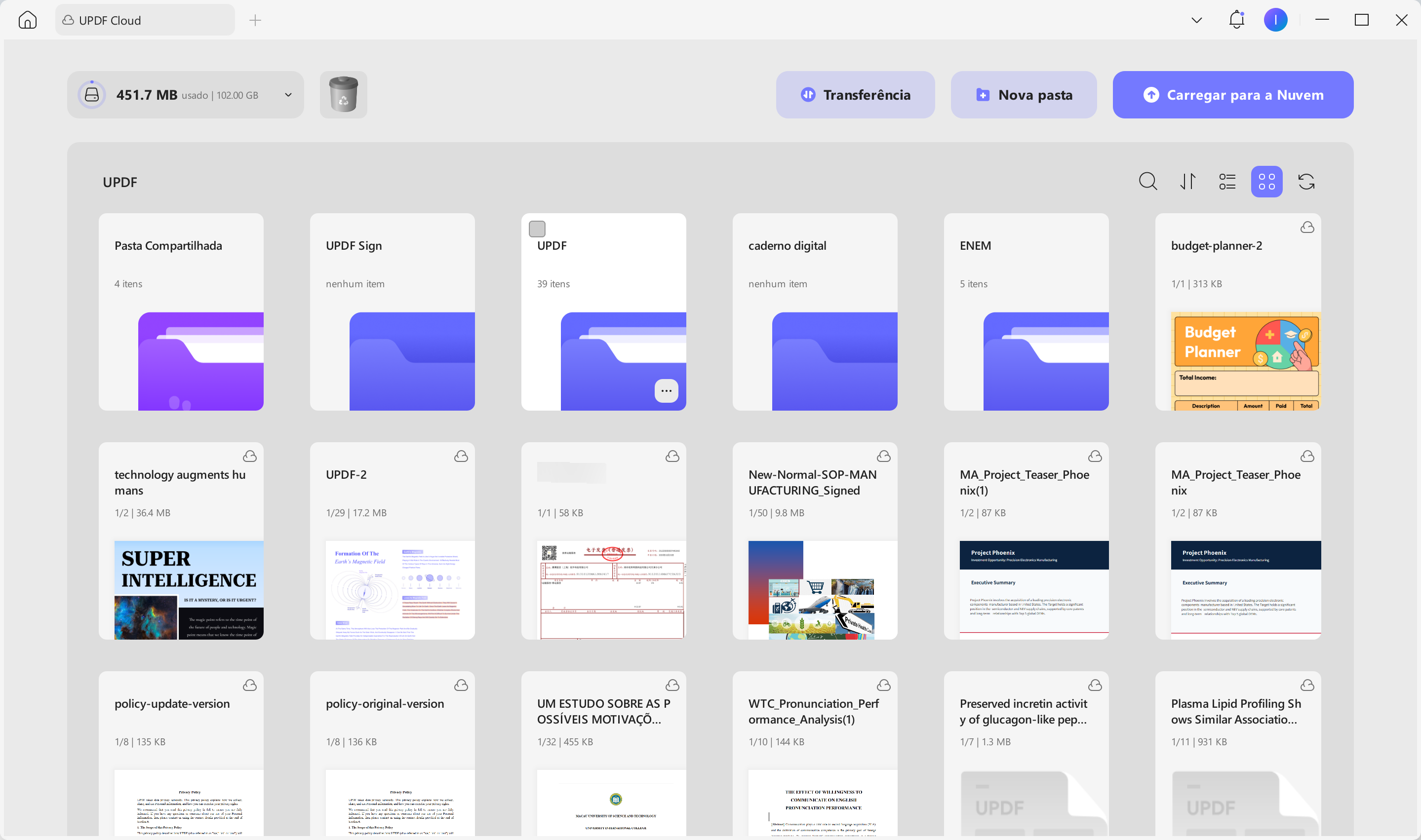 Acessar PDFs em vários dispositivos com a nuvem do UPDF