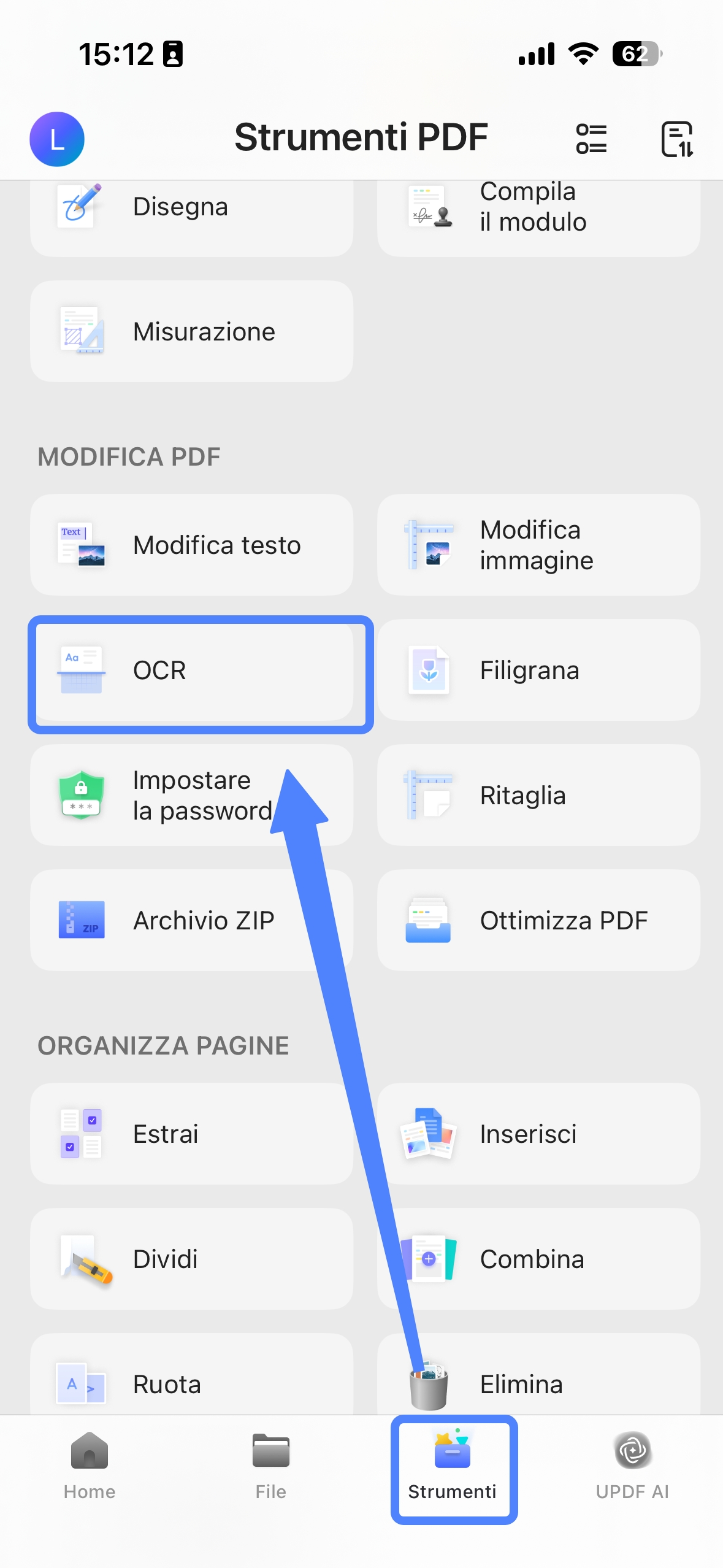 ocr feature with updf on android