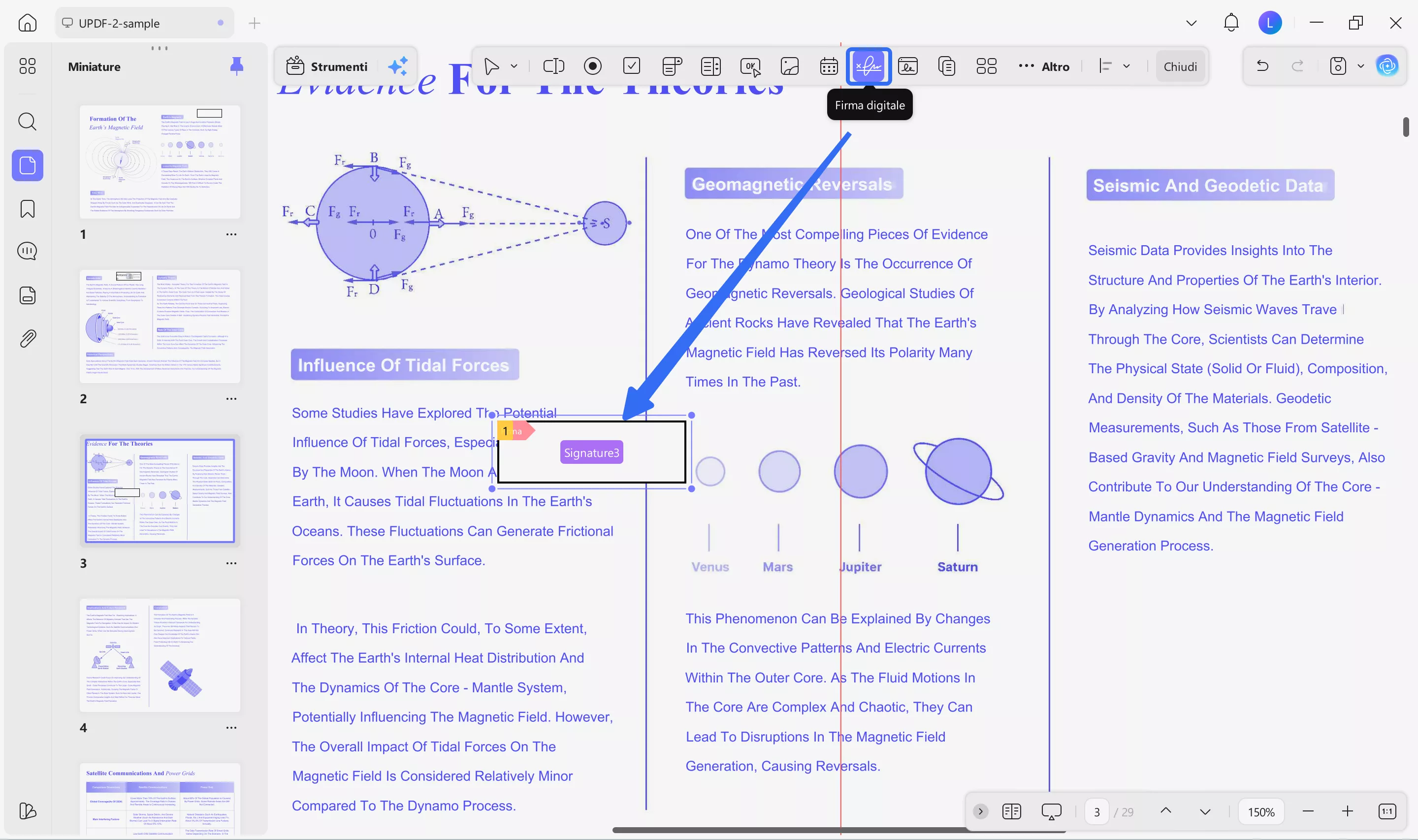 add digital signature in updf it 