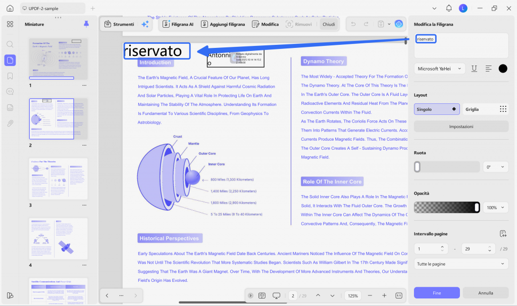 text watermark automatically added