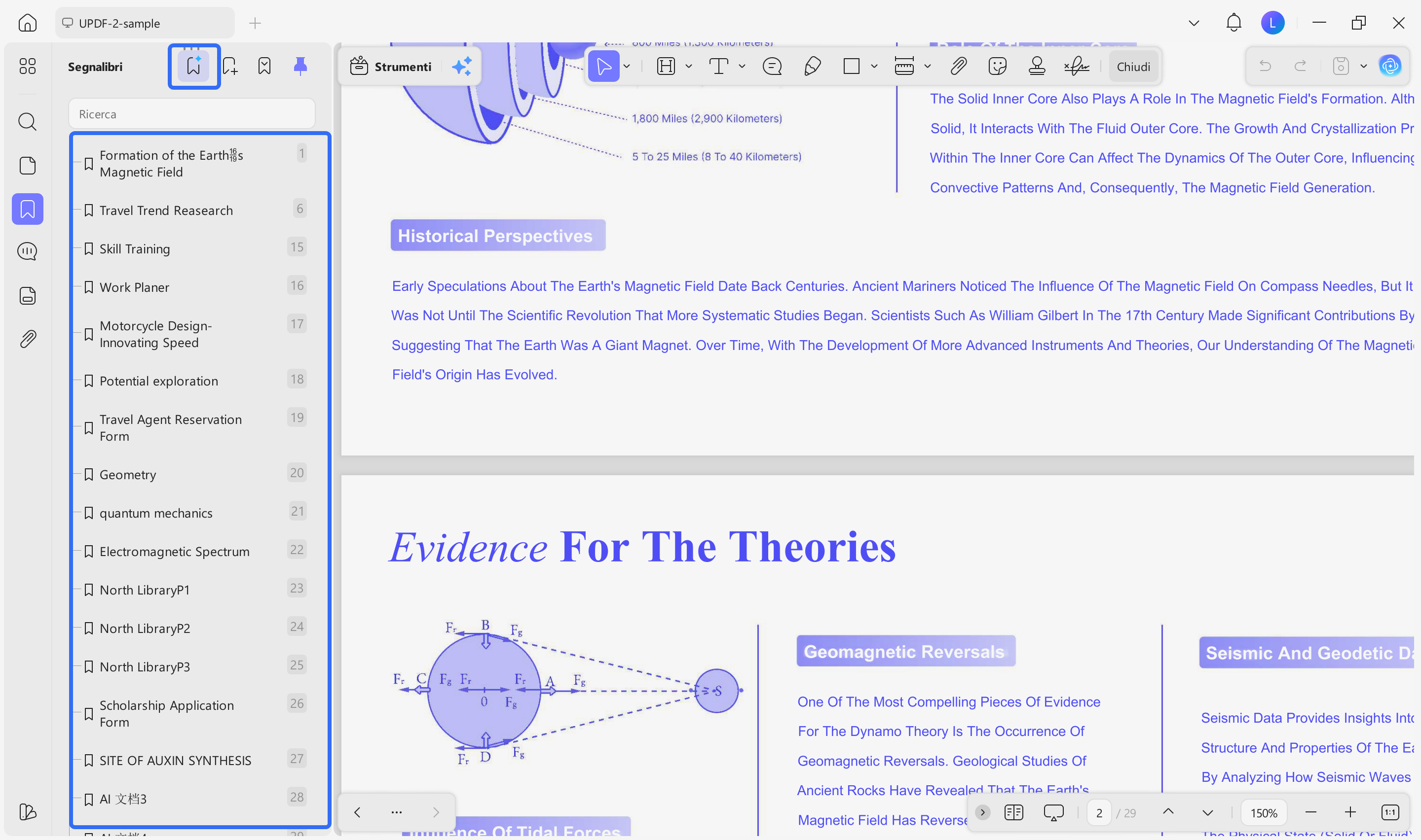 updf ai genera segnalibri istantaneamente