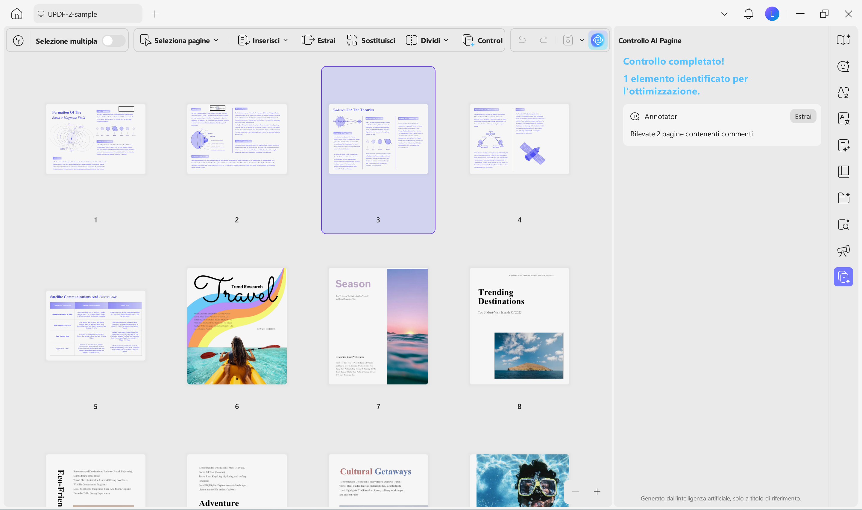 updf ai controlla e gestisci le pagine