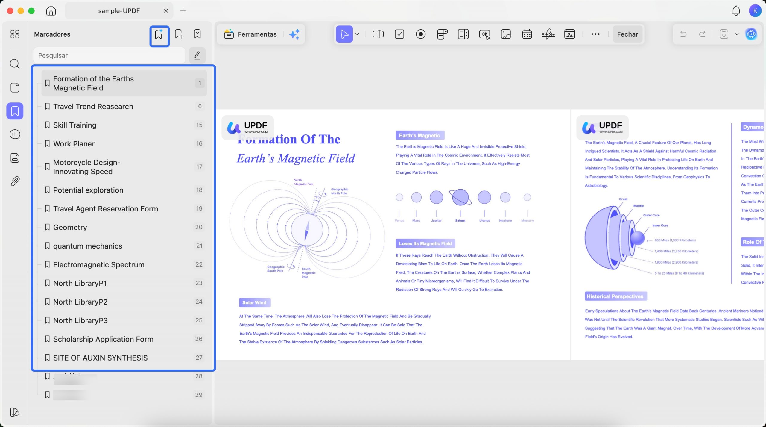 gerar marcadores automaticamente com IA no UPDF