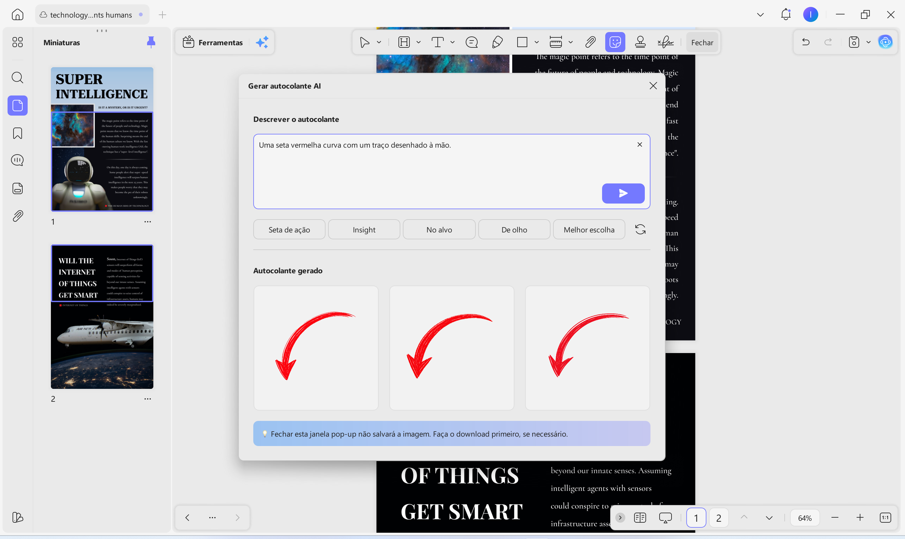 updf ai generate stamp sticker background or watermark