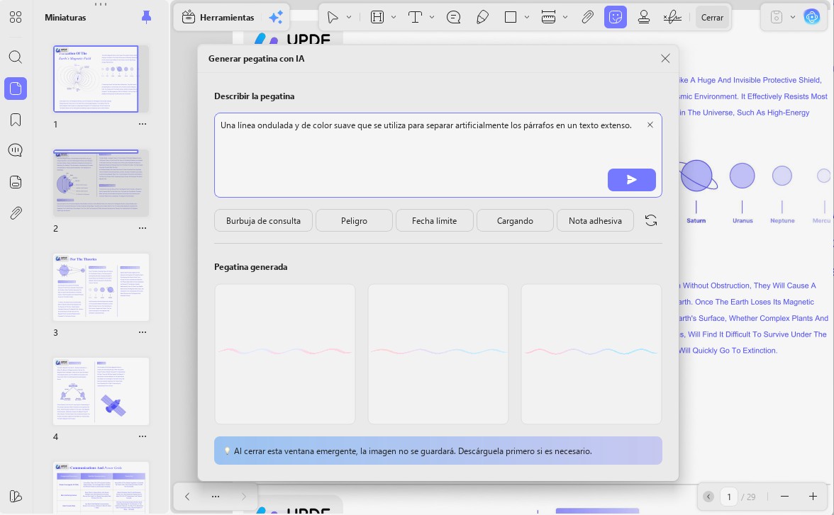 updf ai generate stamp sticker background or watermark