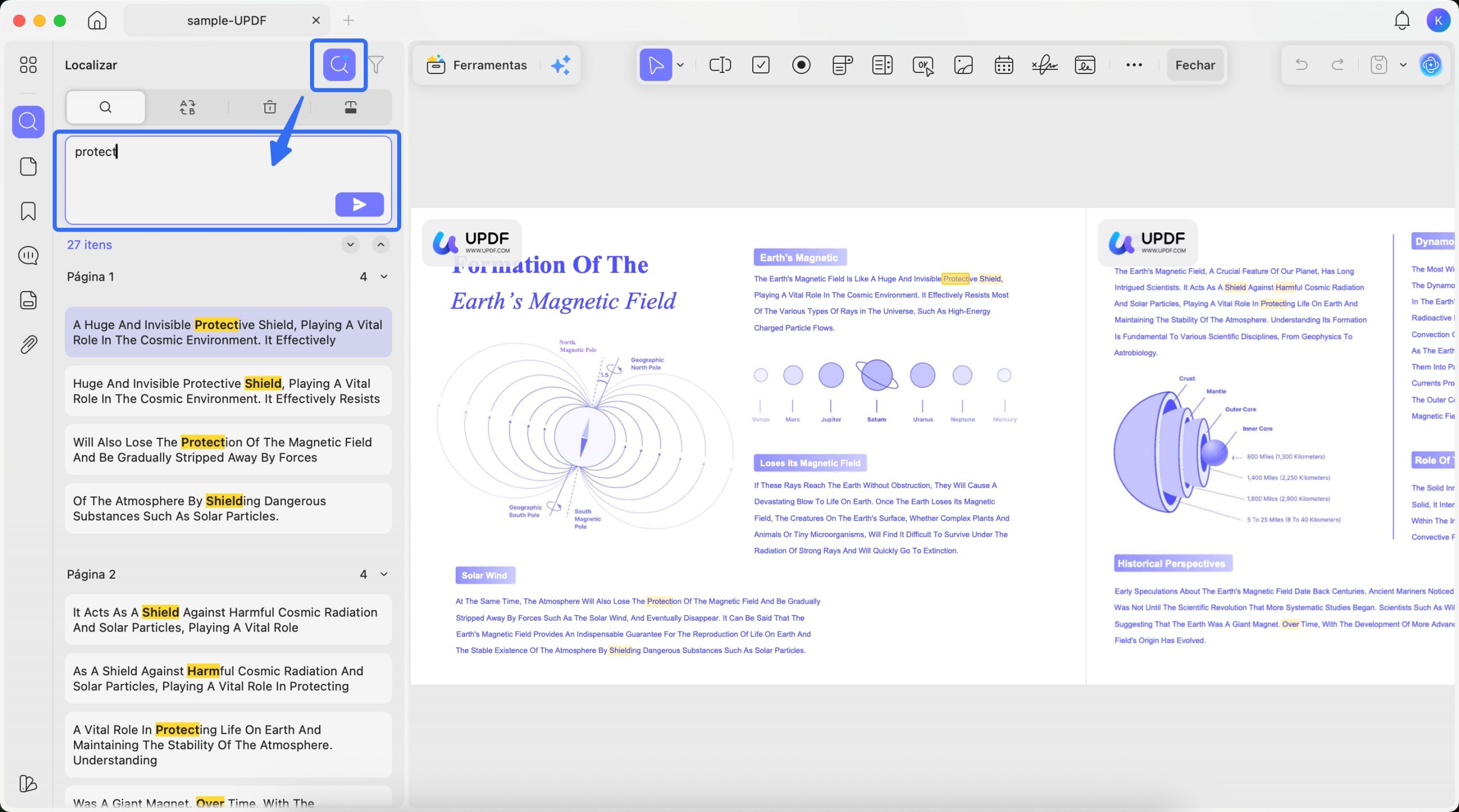 busca semântica com IA do UPDF encontra o que você quer dizer