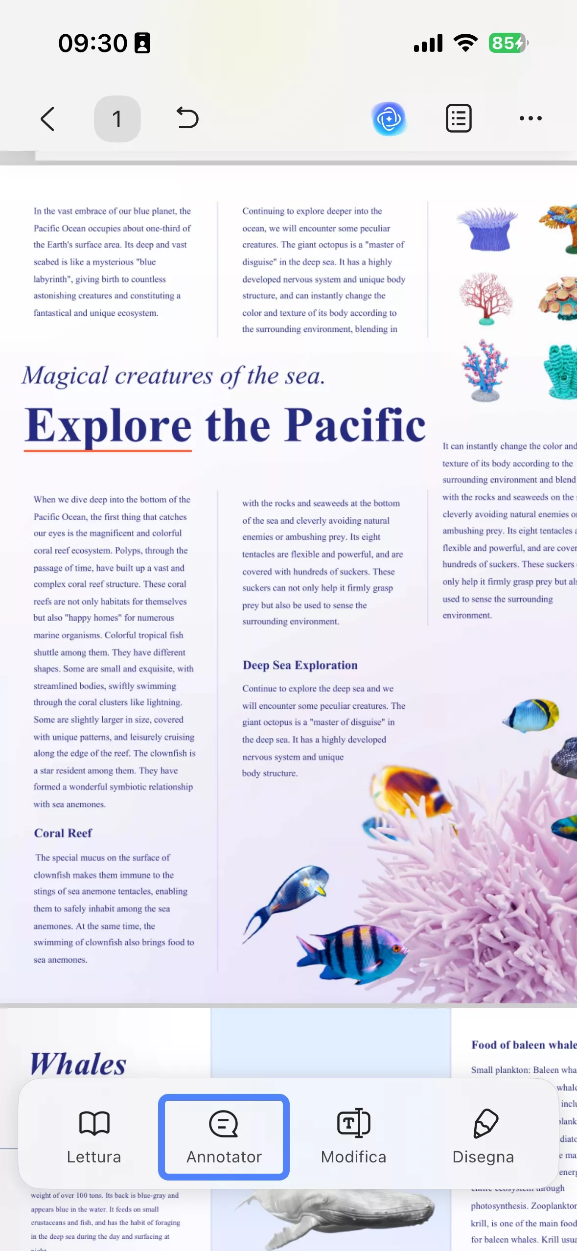 click on the highlighter icon in updf for ios