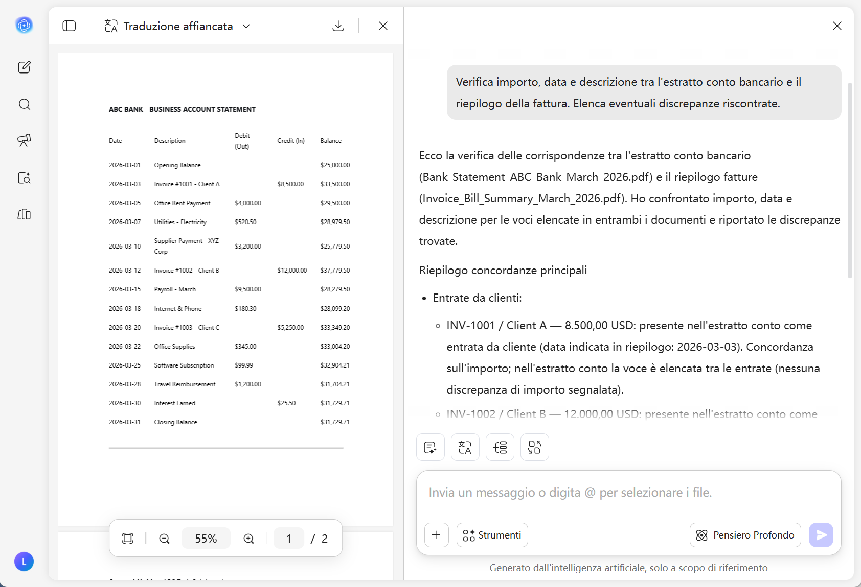 Verificatore di evidenze di audit con AI