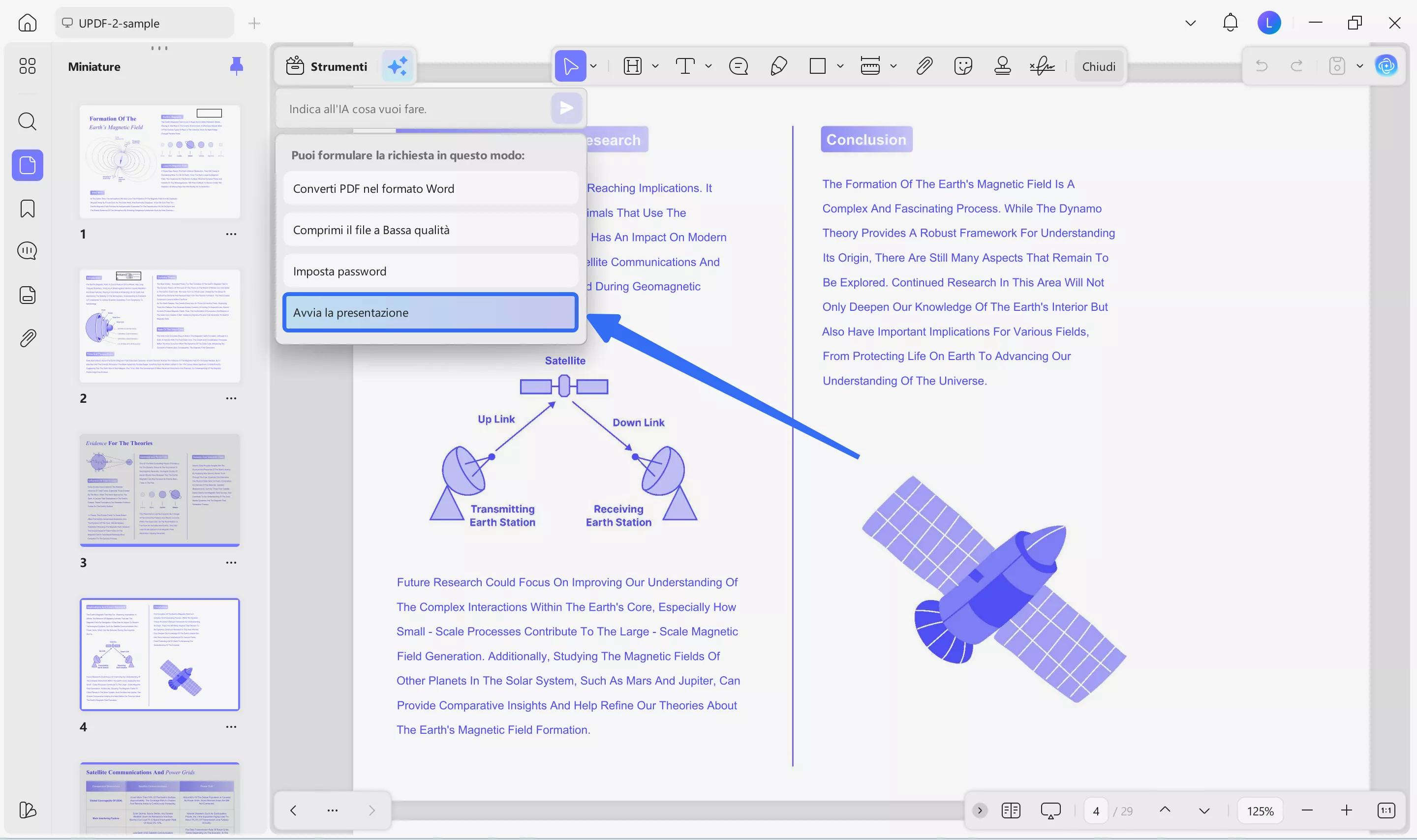  choose play the slideshow option