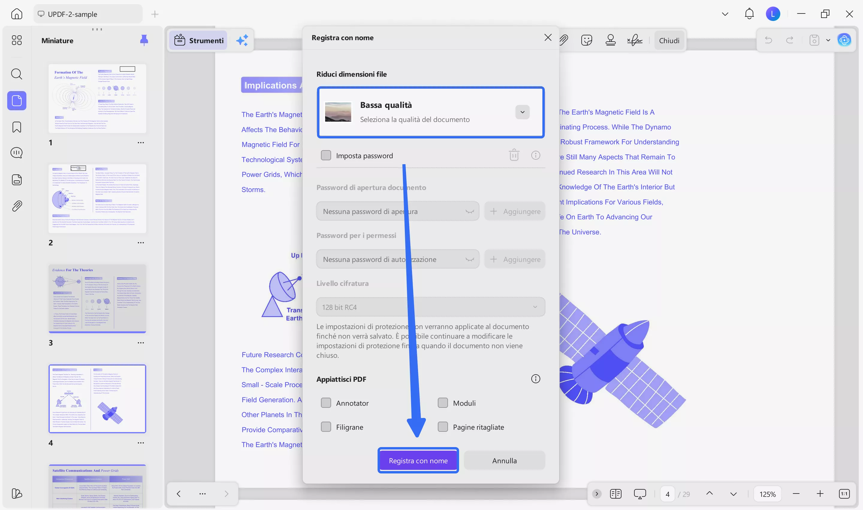  confirm low quality compression level and click save as