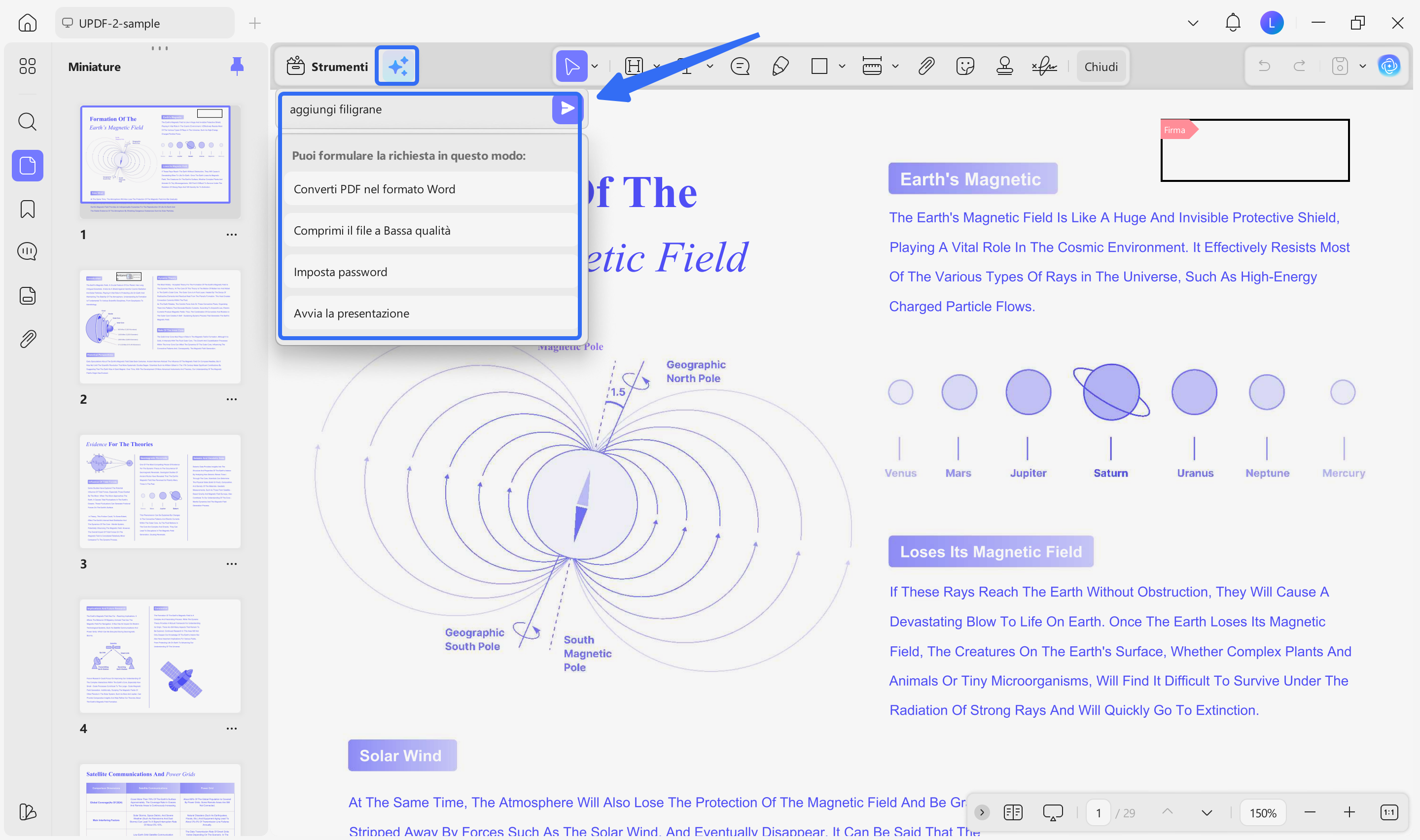 controlla pdf con updf copilot