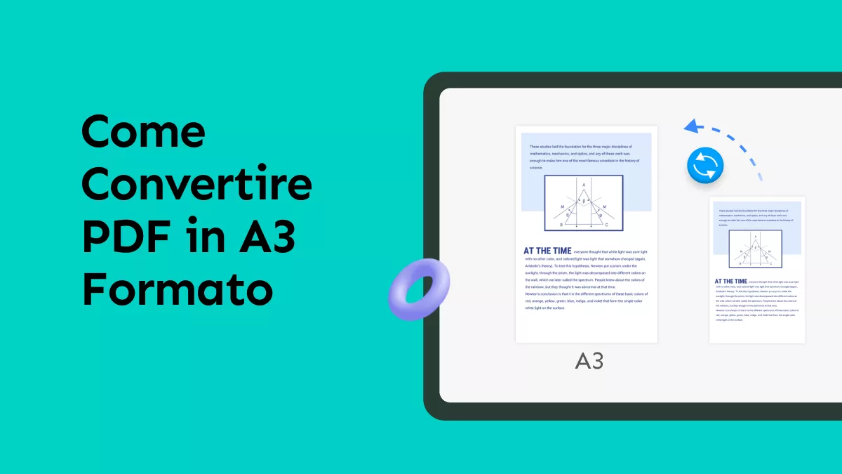 Come puoi convertire file di dimensioni diverse in PDF A3?