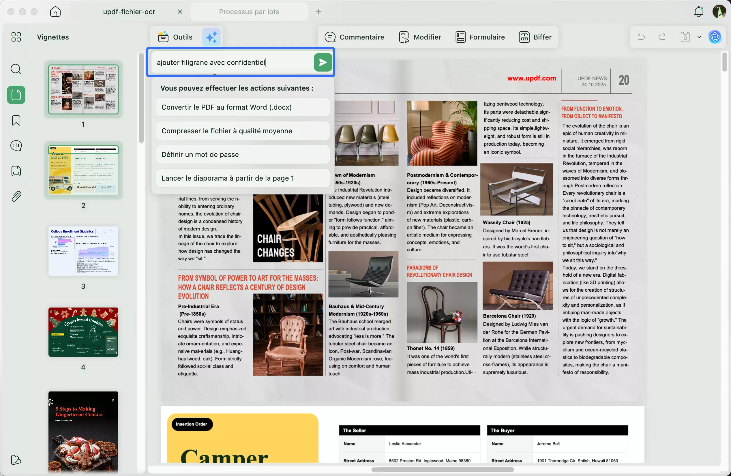 fournir des détails précis sur la tâche