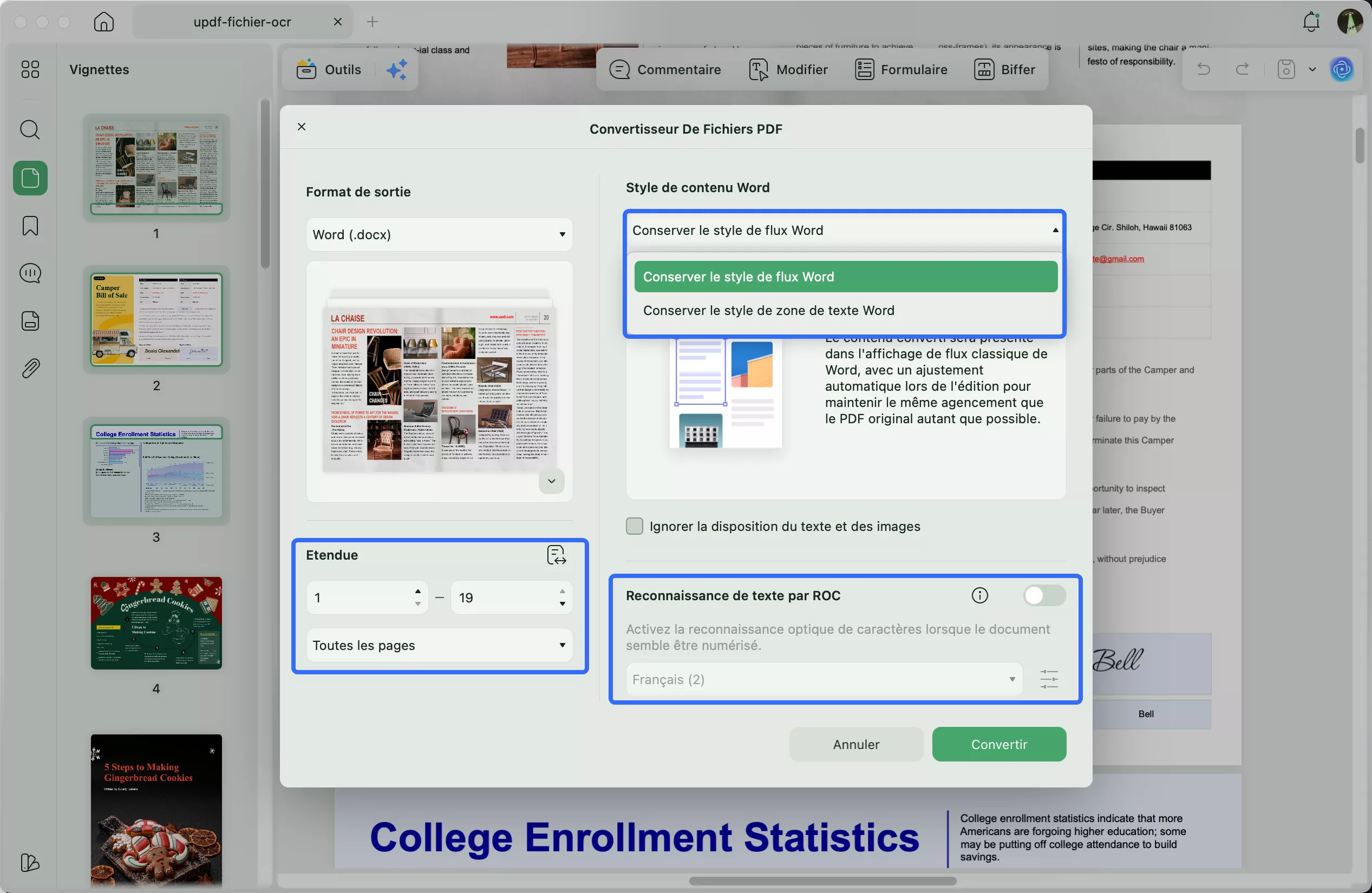 Convertir des fichiers PDF vers d'autres formats