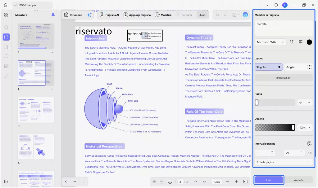 customize the watermark