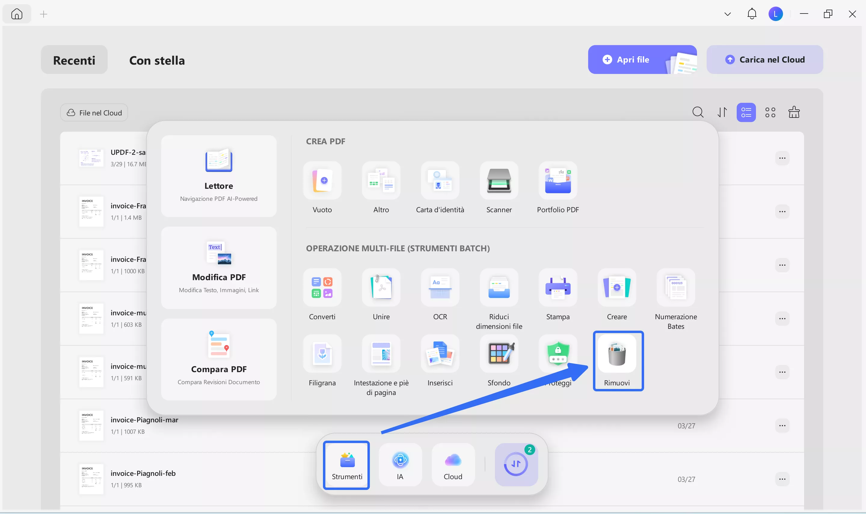 Batch delete with updf on windows