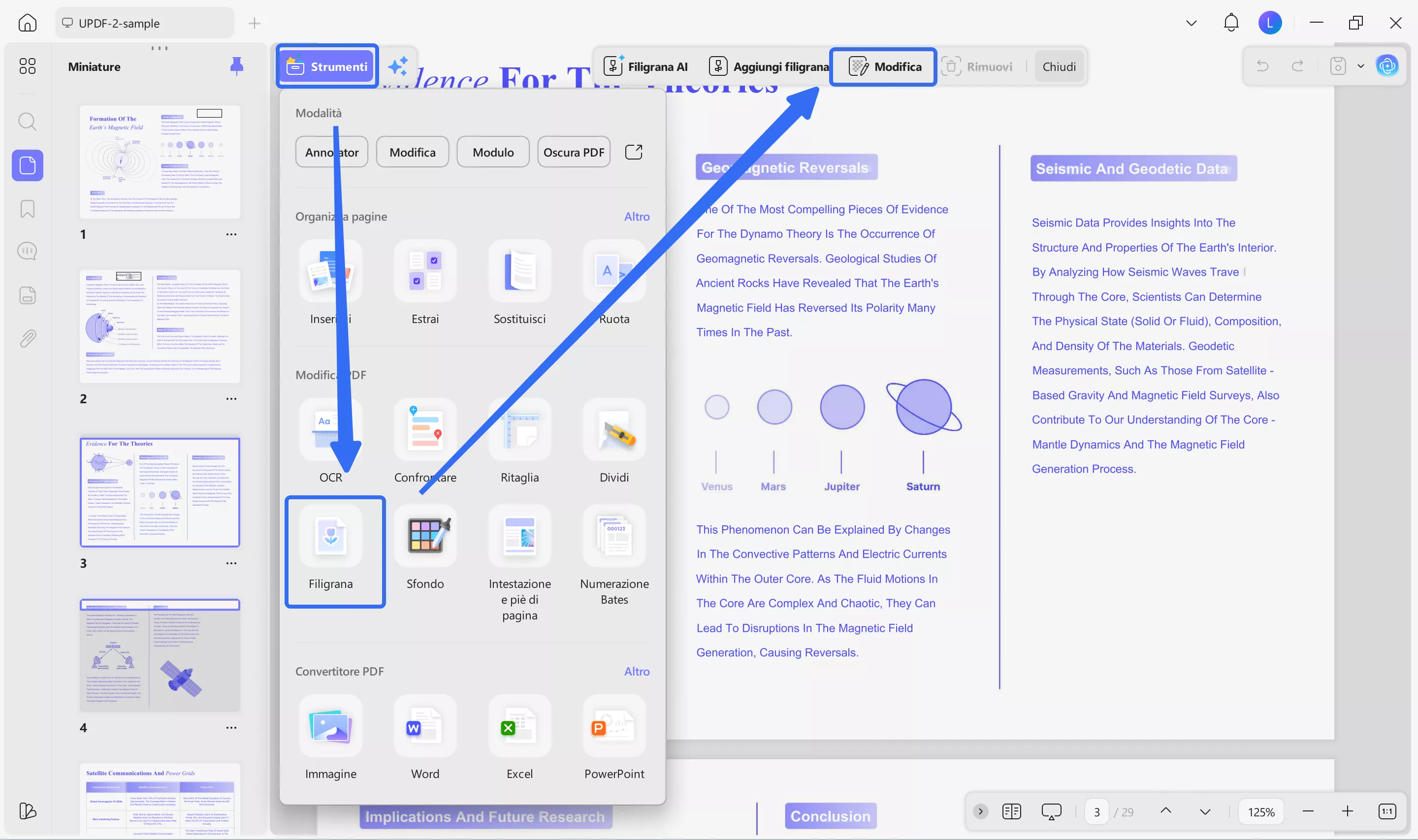 edit the watermark in PDF with UPDF on Windows