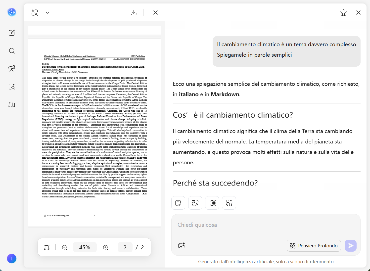 Anteprima spiegazione articolo di ricerca