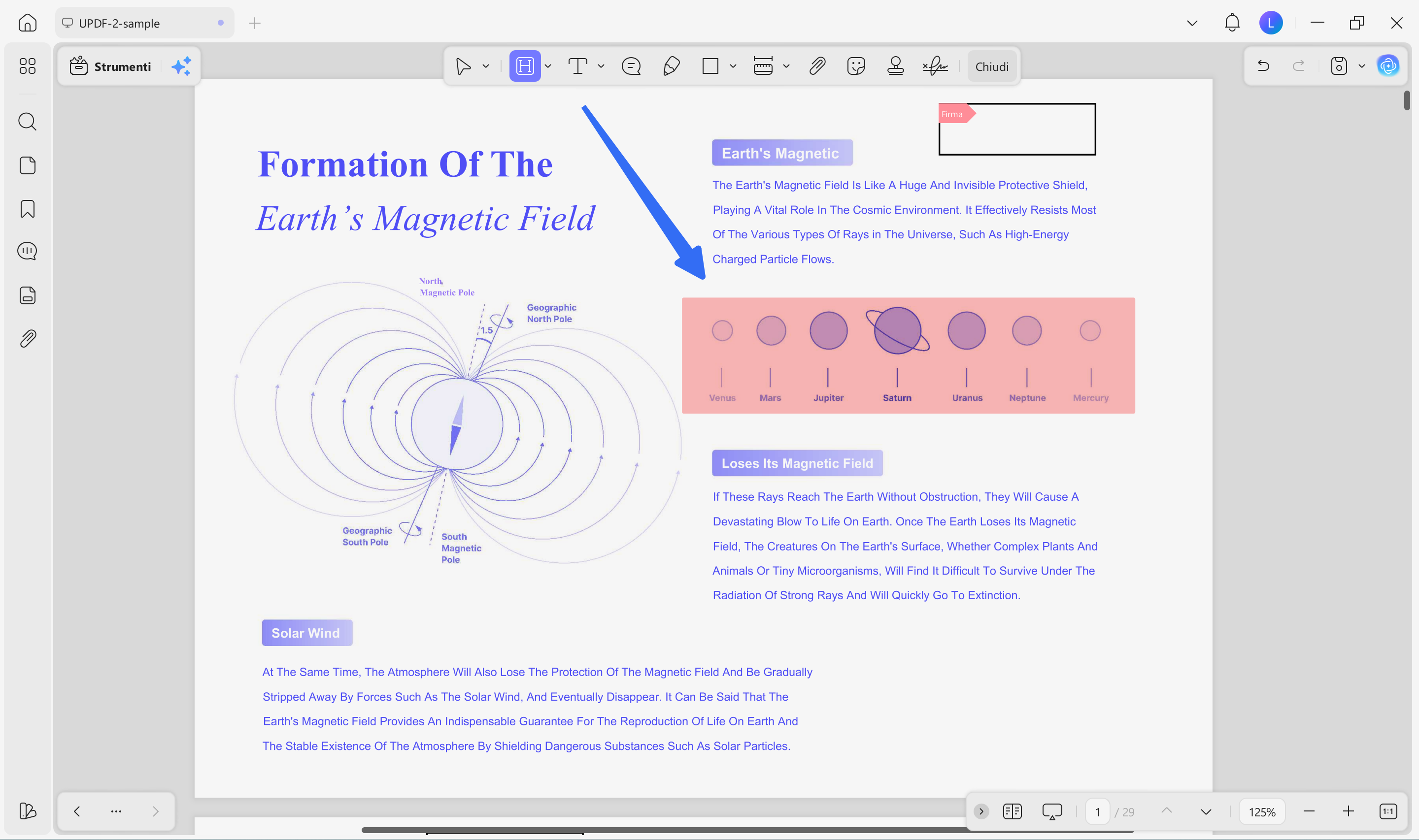 Evidenziare aree specifiche su UPDF Windows