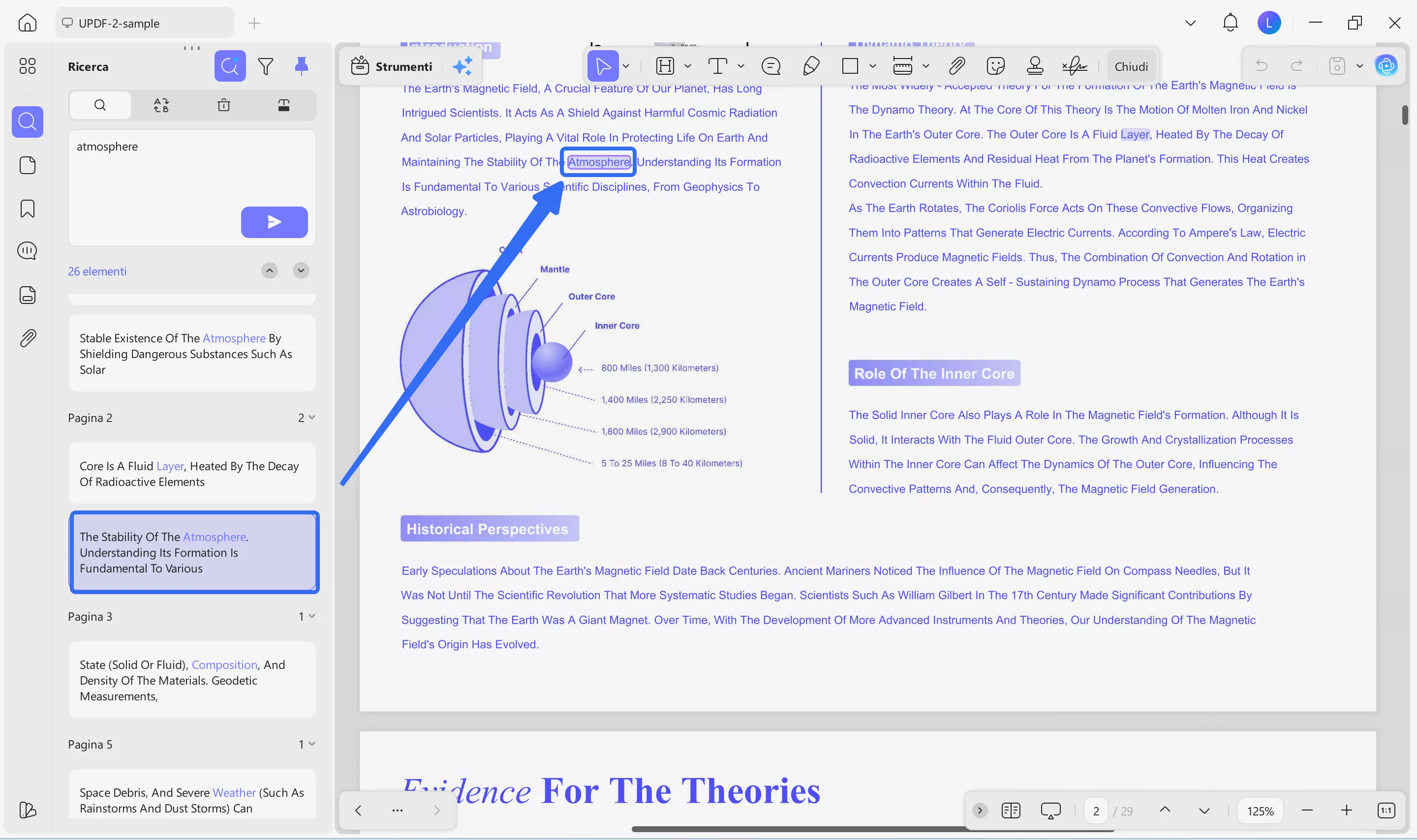  locate the identified terms in the pdf