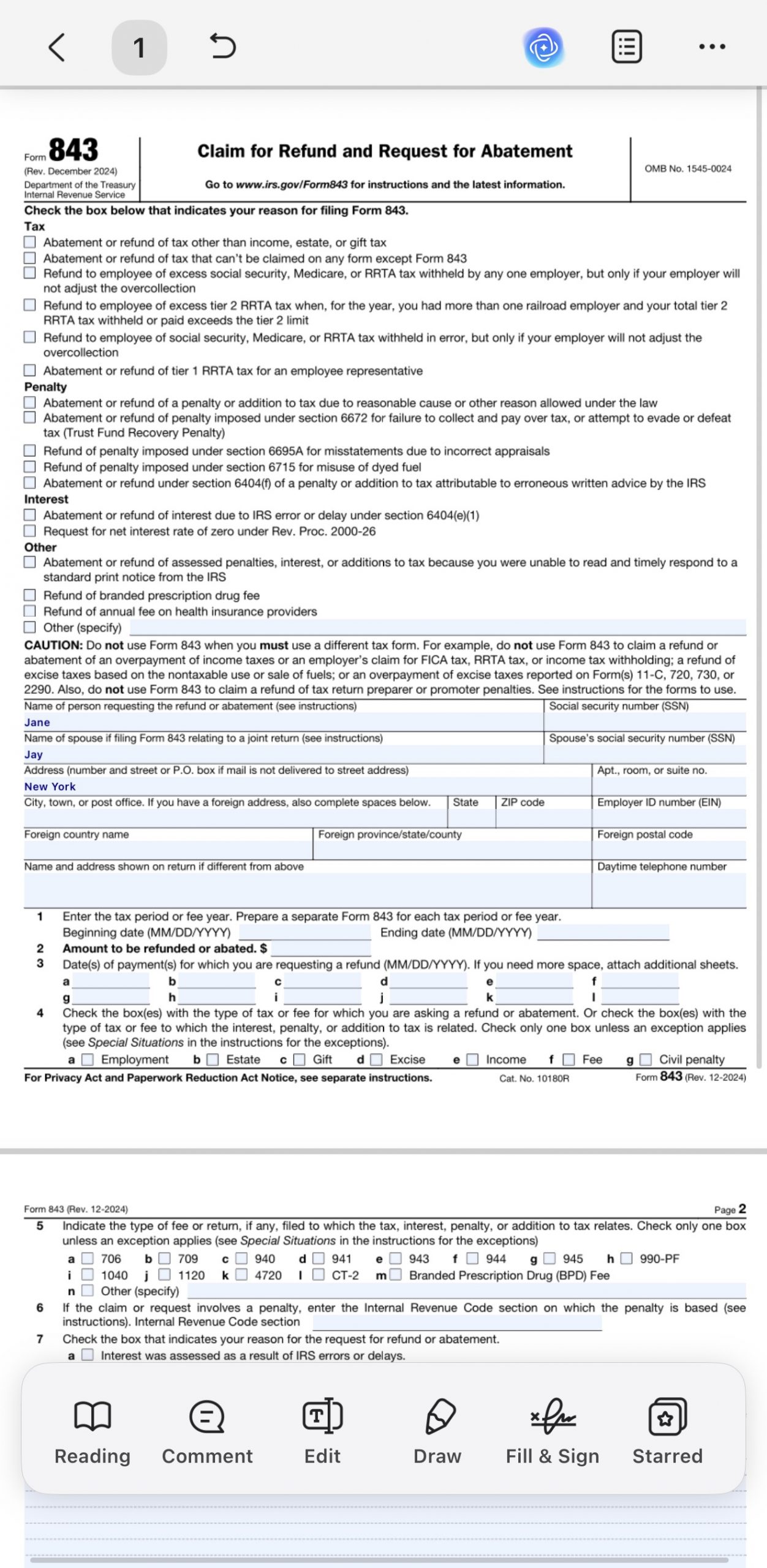 updf mobile form fill