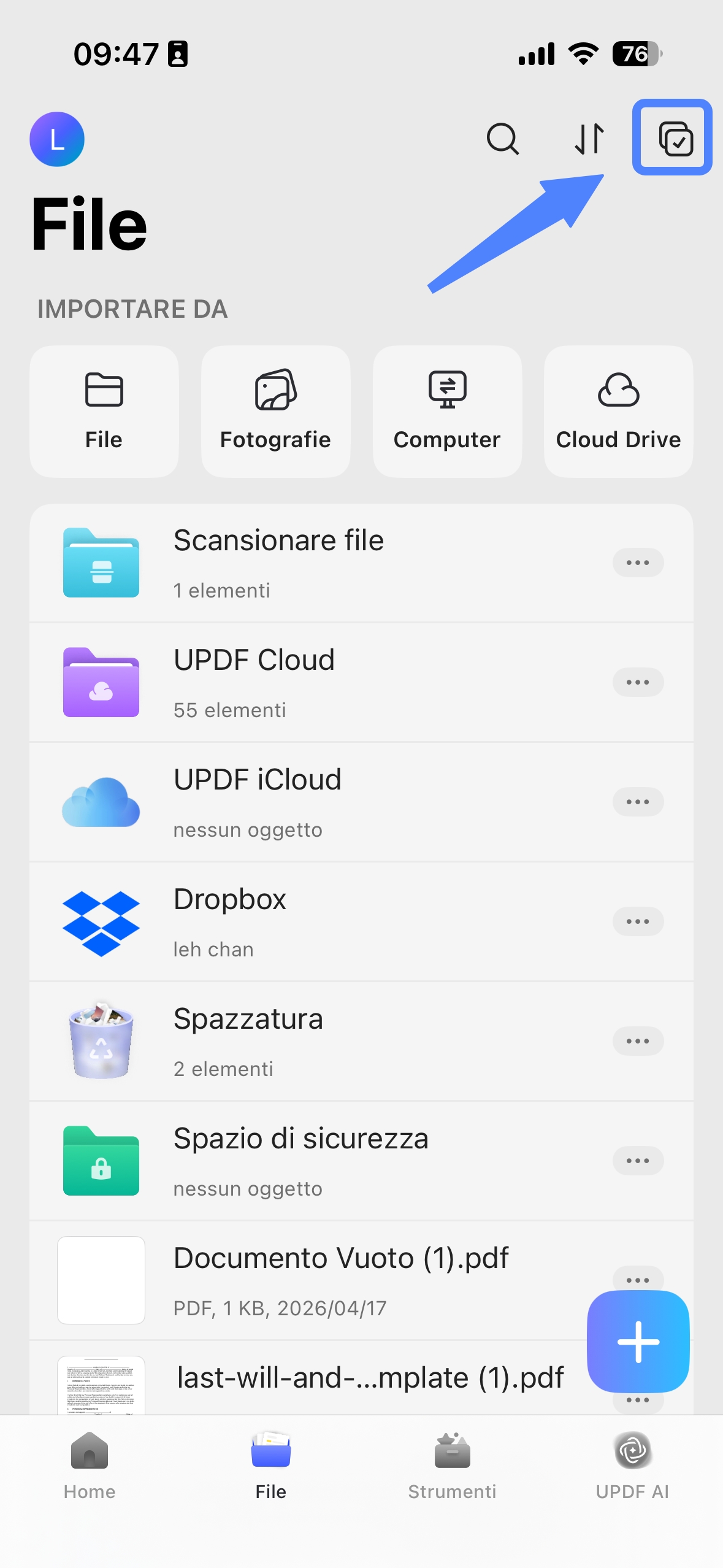 checkbox updf ios