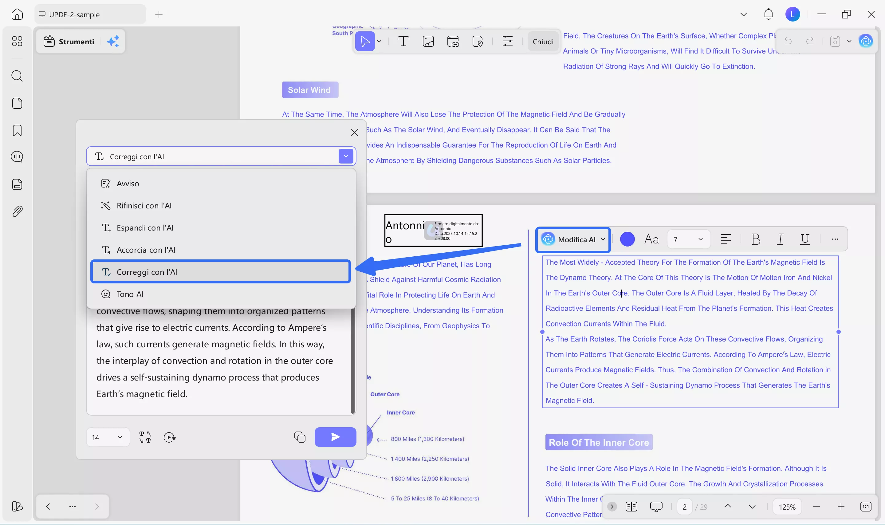  response to ai proofread preset