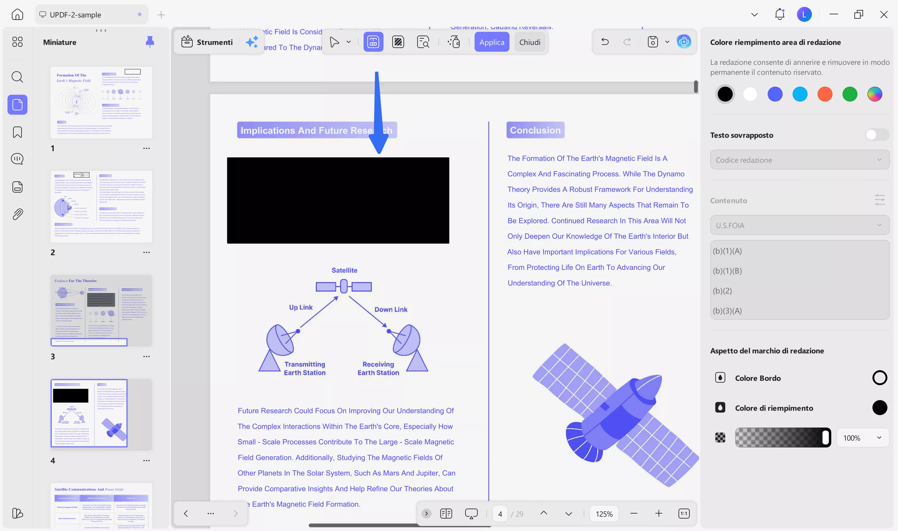 black out text in updf it 