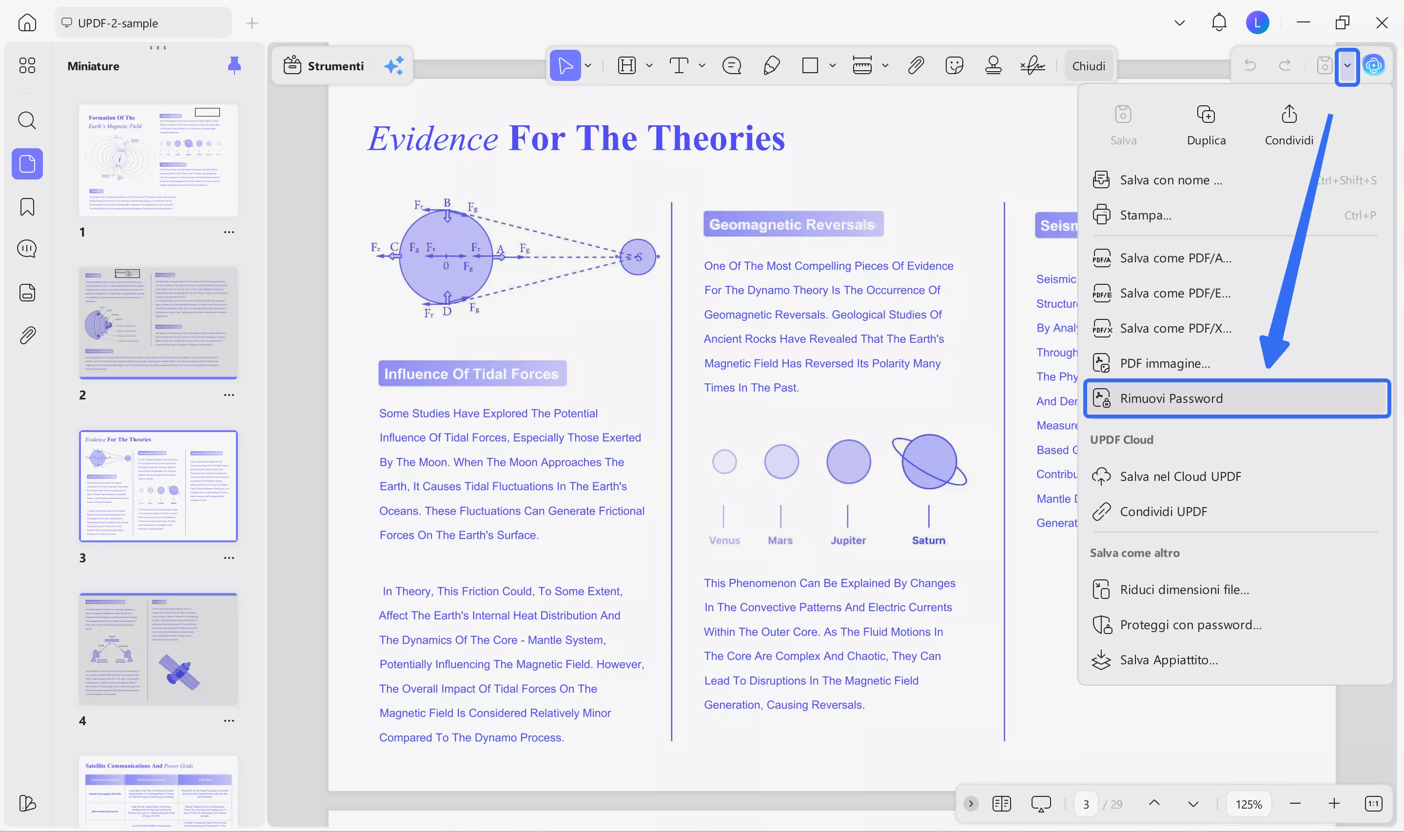 Remove the password to make any changes using UPDF