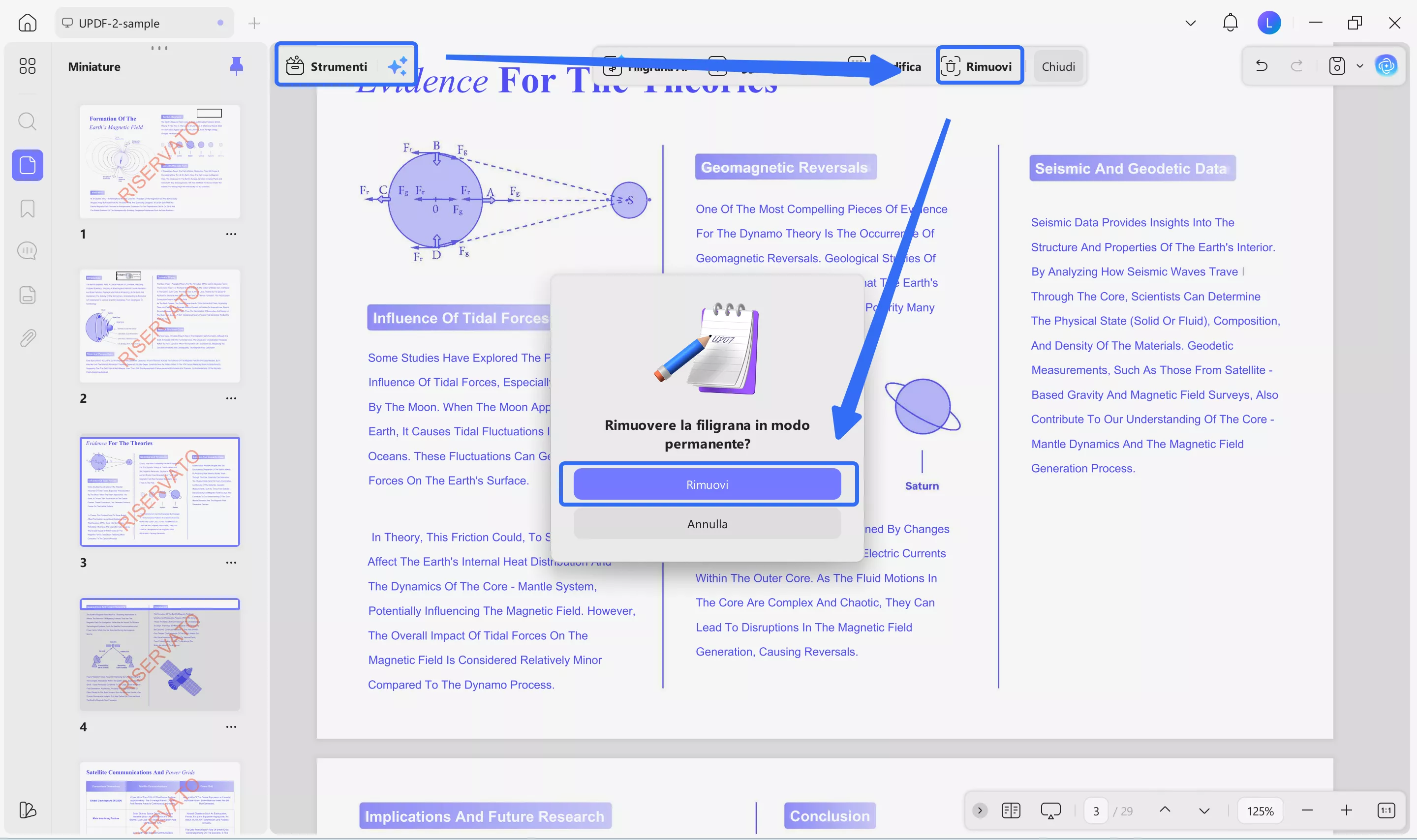 remove watermark from pdf updf windows