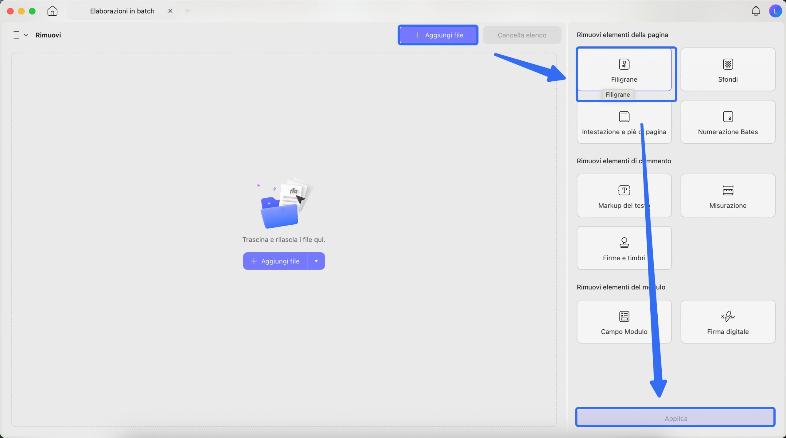 Apply to remove watermarks from PDF files with UPDF on Mac