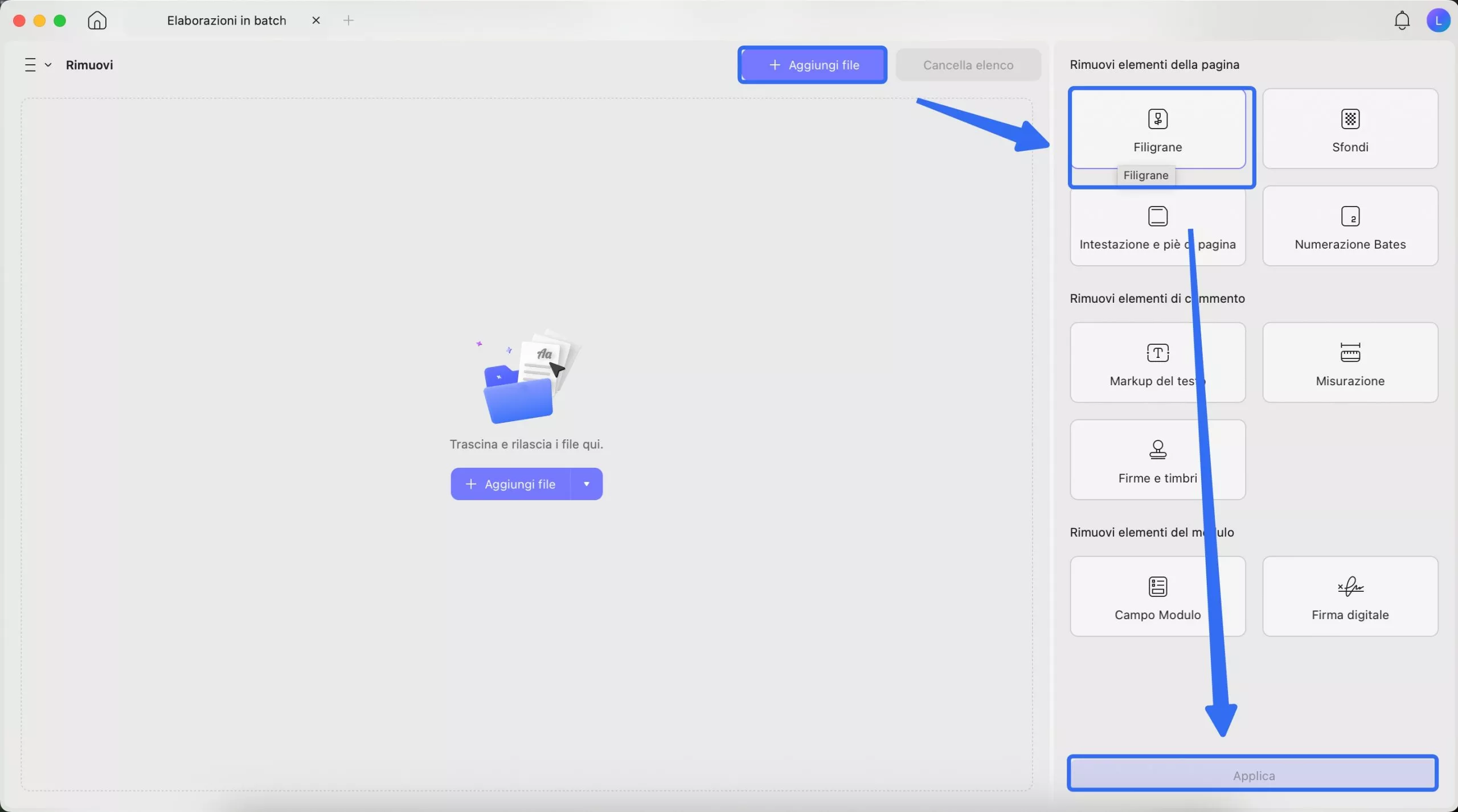 Apply to remove watermarks from PDF files with UPDF on Mac