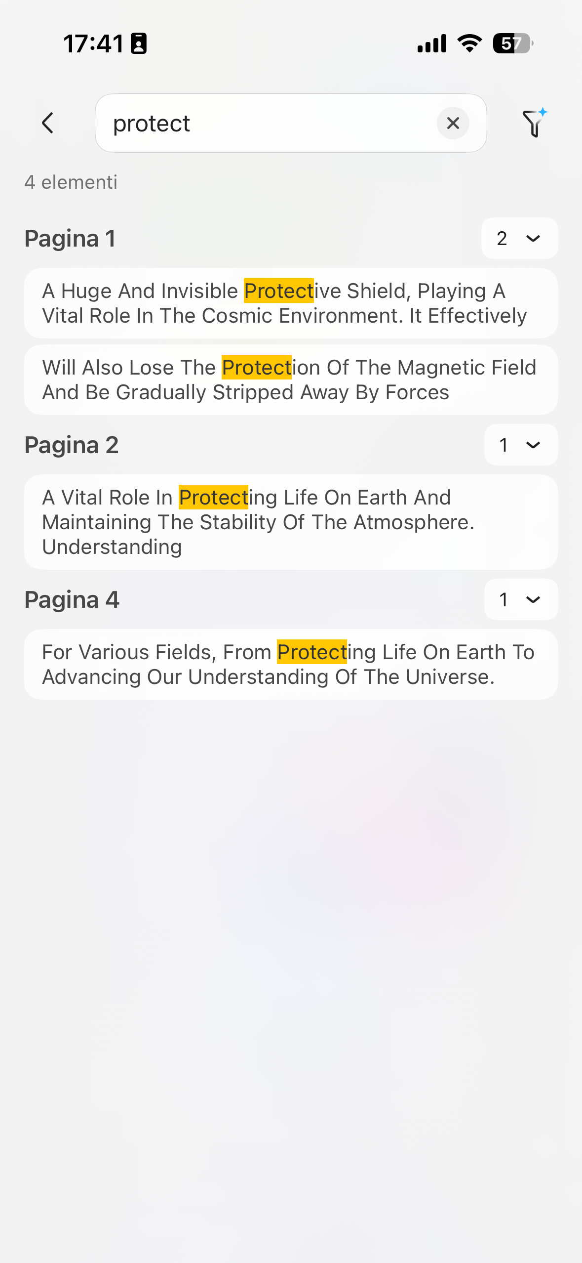 ios ricerca semantica updf