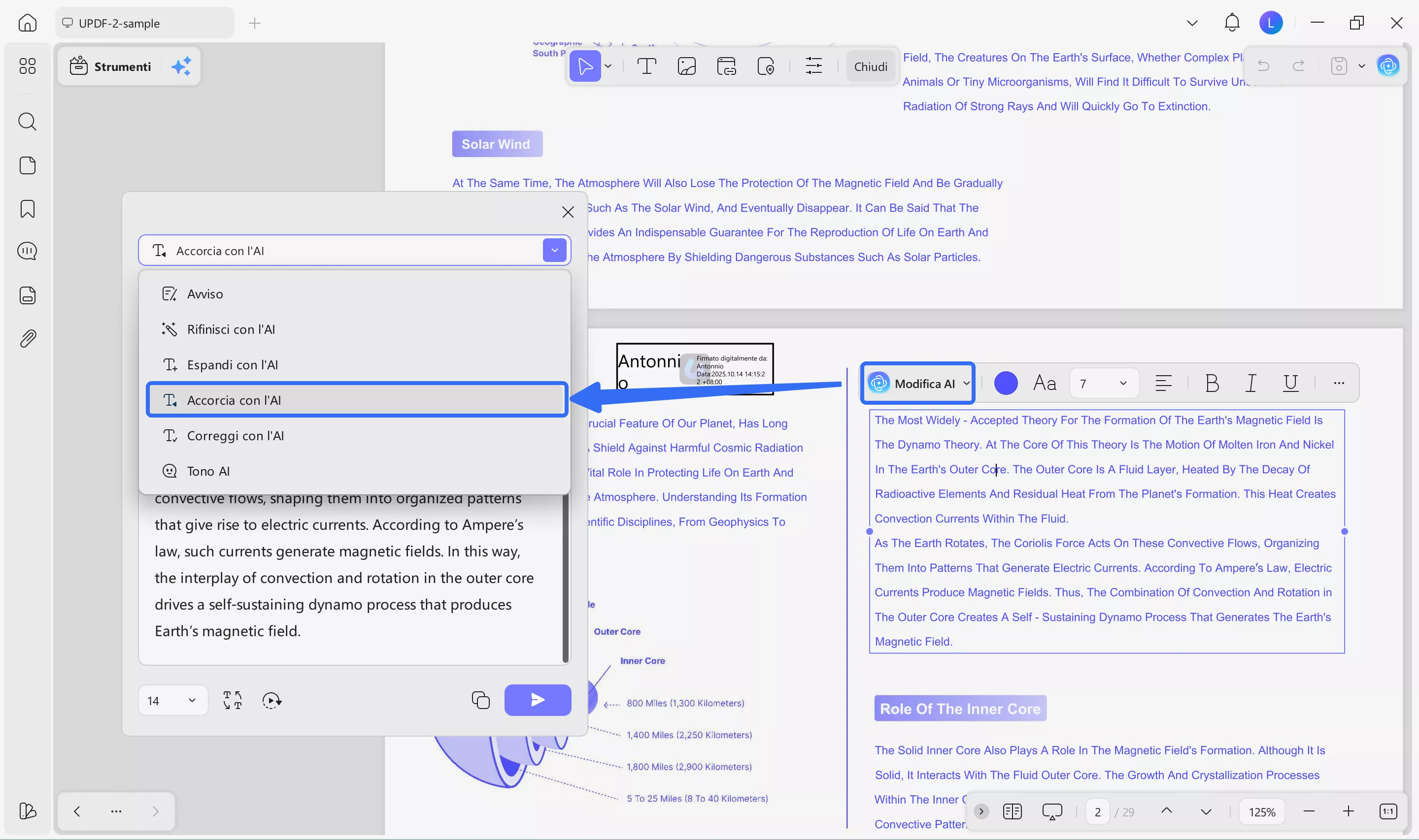 response to ai shorten preset